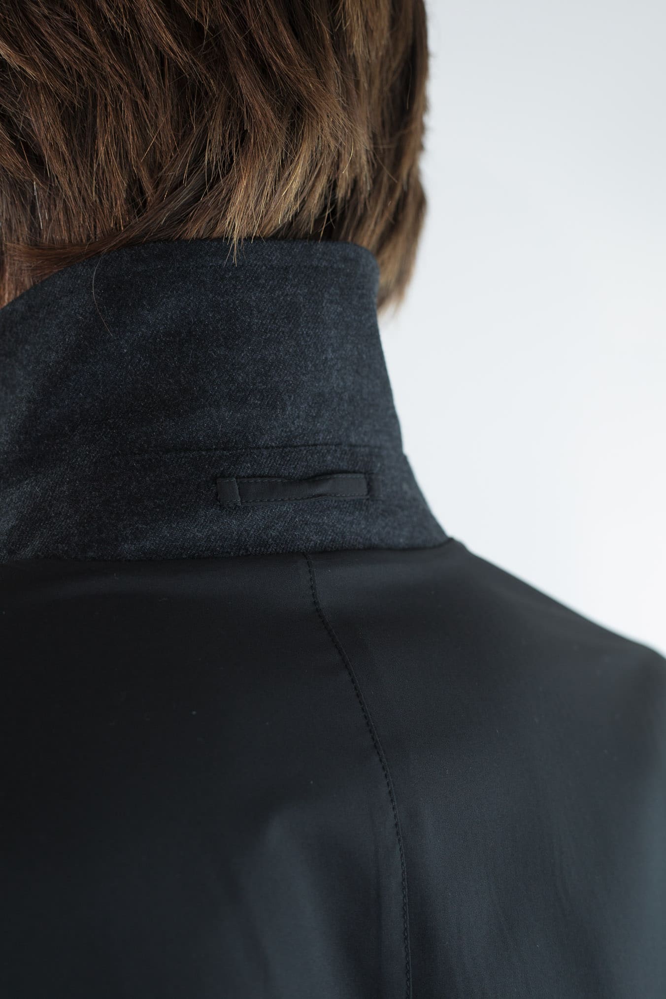 Reversible Wool and Nylon Coat Black/Black