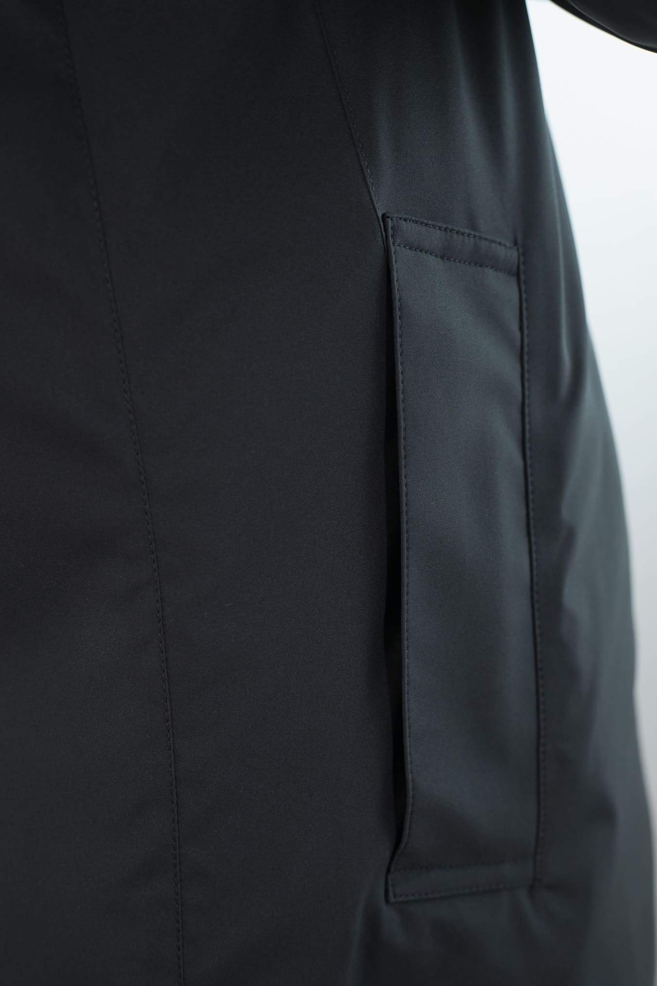 Reversible Wool and Nylon Coat Black/Black