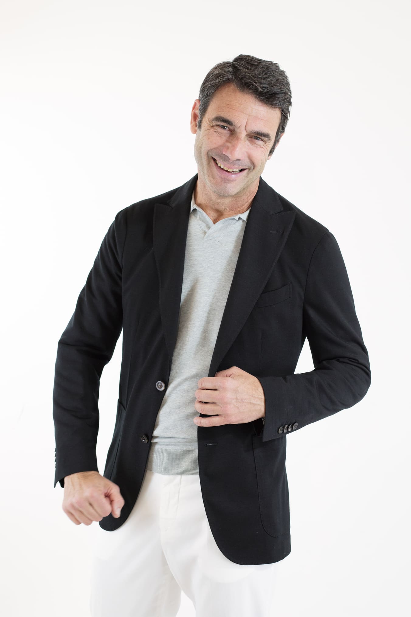 BOGLIOLI Giacca Jersey di Lana Nera - Guarino Store