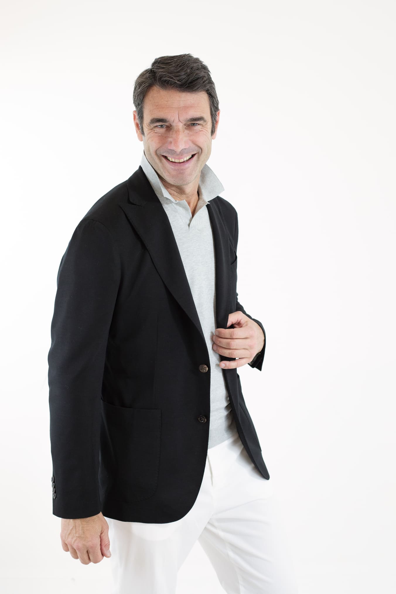 BOGLIOLI Giacca Jersey di Lana Nera - Guarino Store