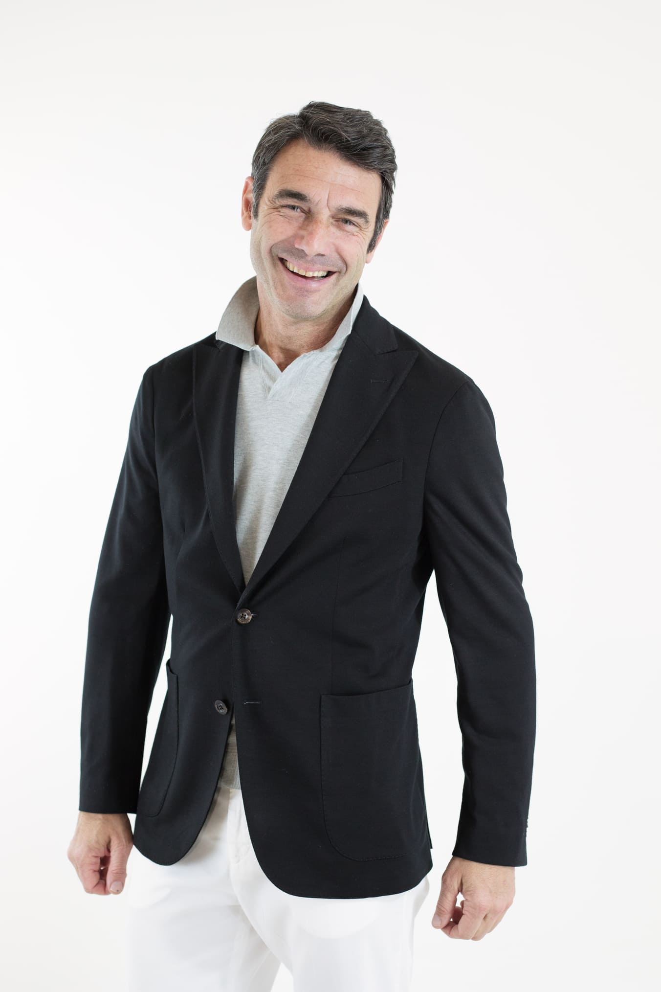 BOGLIOLI Giacca Jersey di Lana Nera - Guarino Store