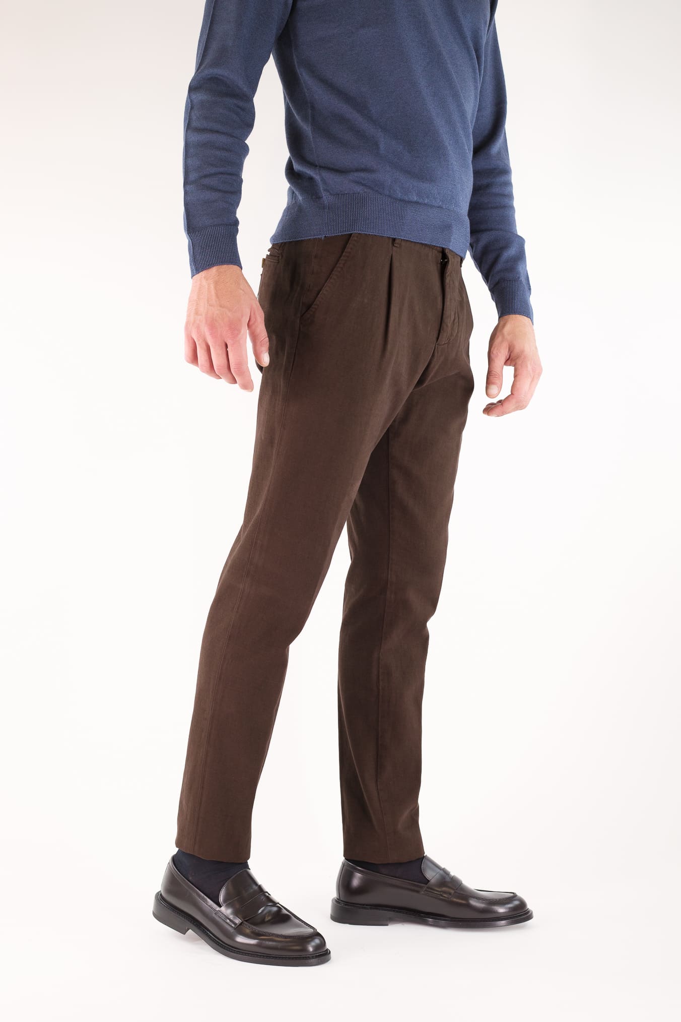 Pantaloni Supersoft Cotone Cashmere Caffè - Guarino Store