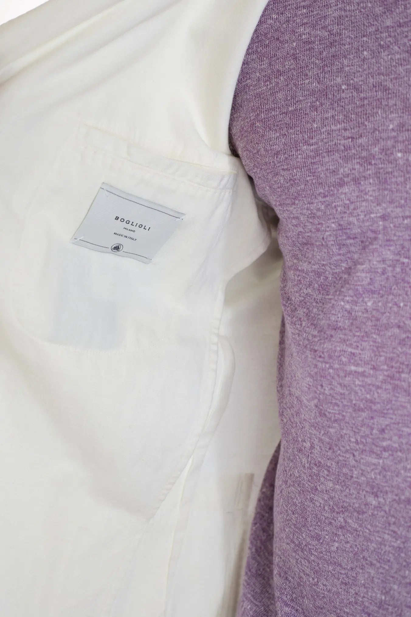 BOGLIOLI Giacca K-Jacket in Cotone e Lino Bianco - Guarino Store