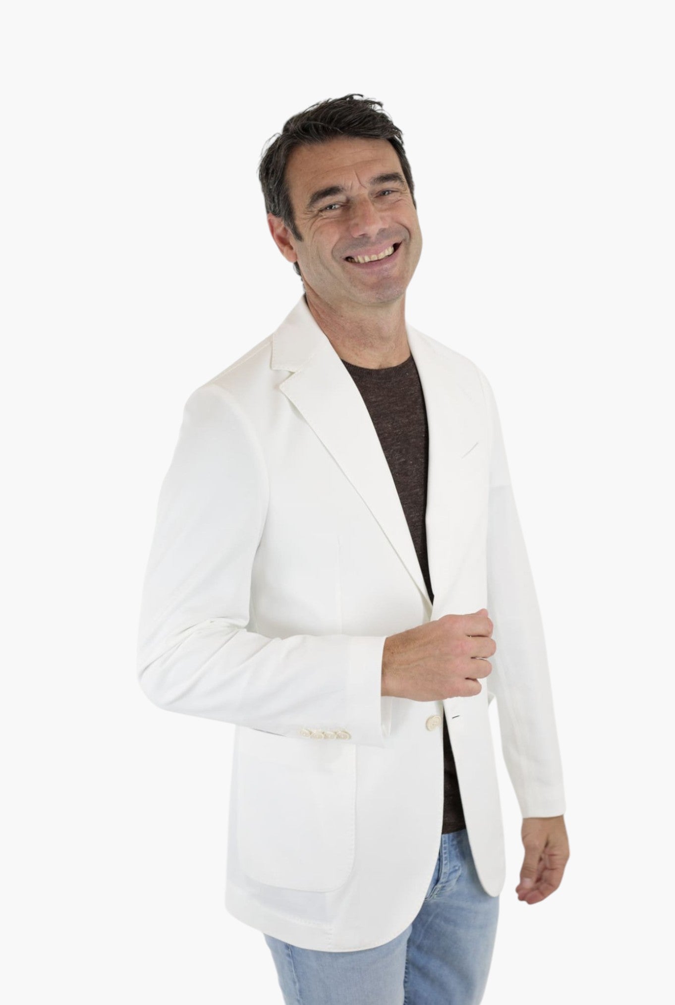 Giacca Jersey Cotone Piquet Bianco CIRCOLO 1901