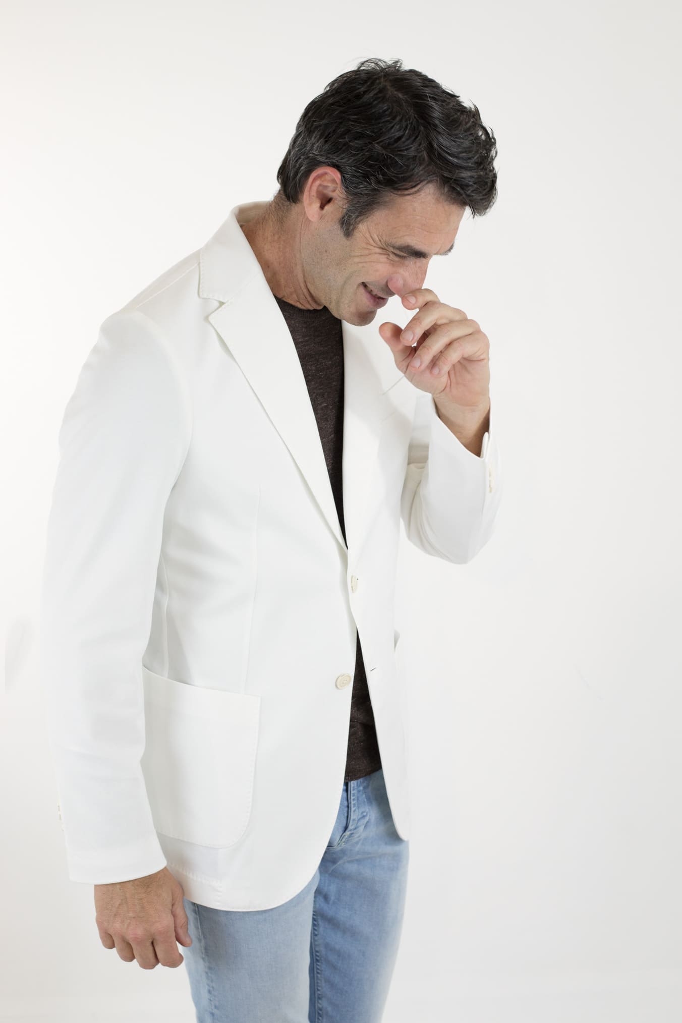 Giacca Jersey Cotone Piquet Bianco CIRCOLO 1901