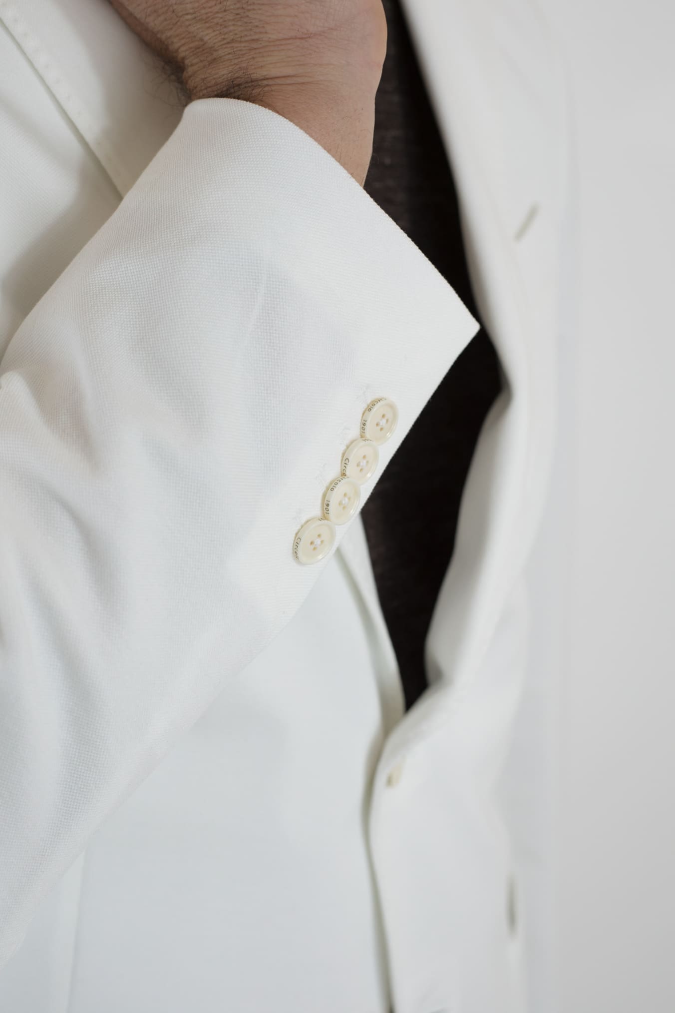 Giacca Jersey Cotone Piquet Bianco CIRCOLO 1901