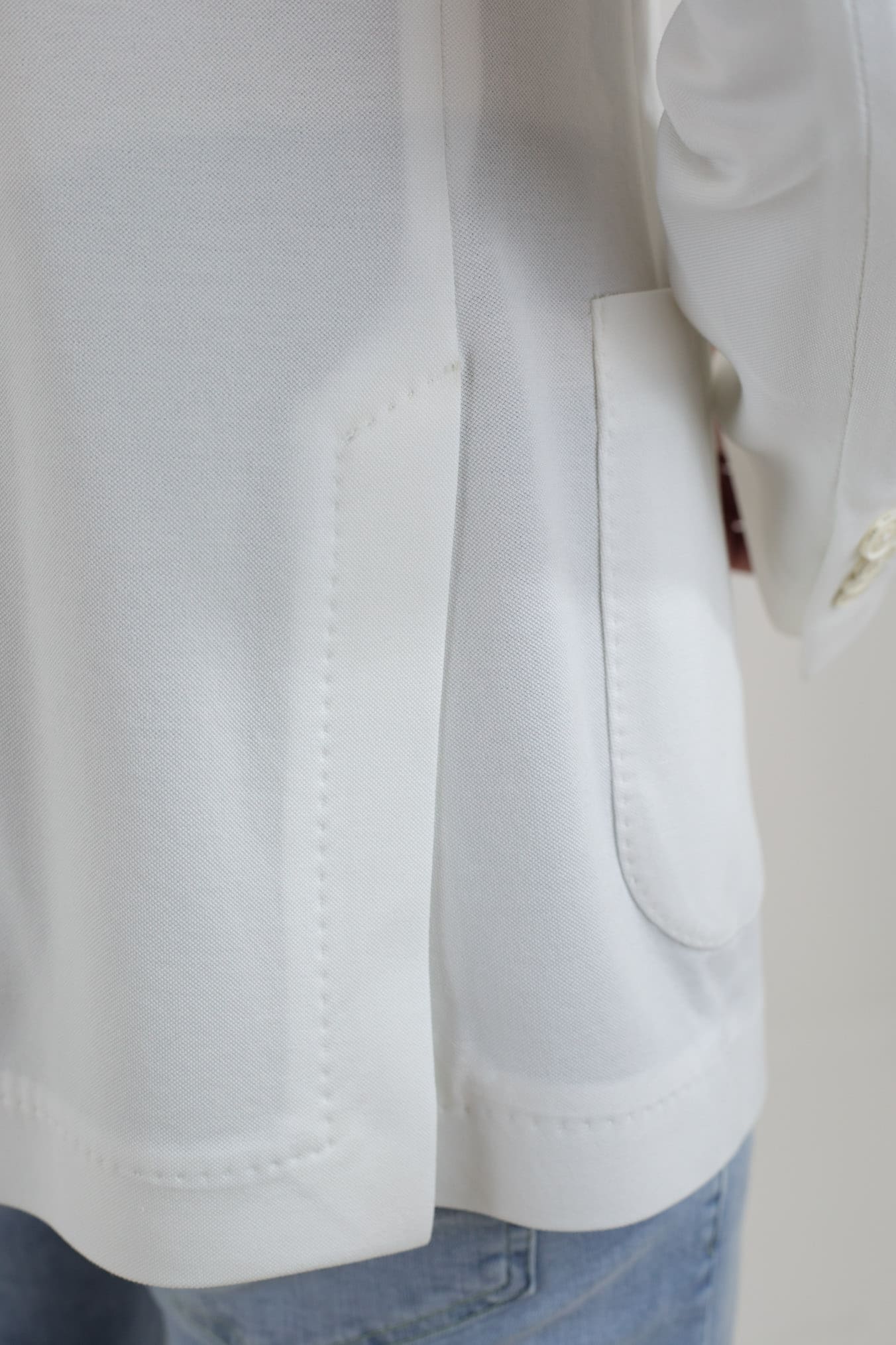 Giacca Jersey Cotone Piquet Bianco CIRCOLO 1901