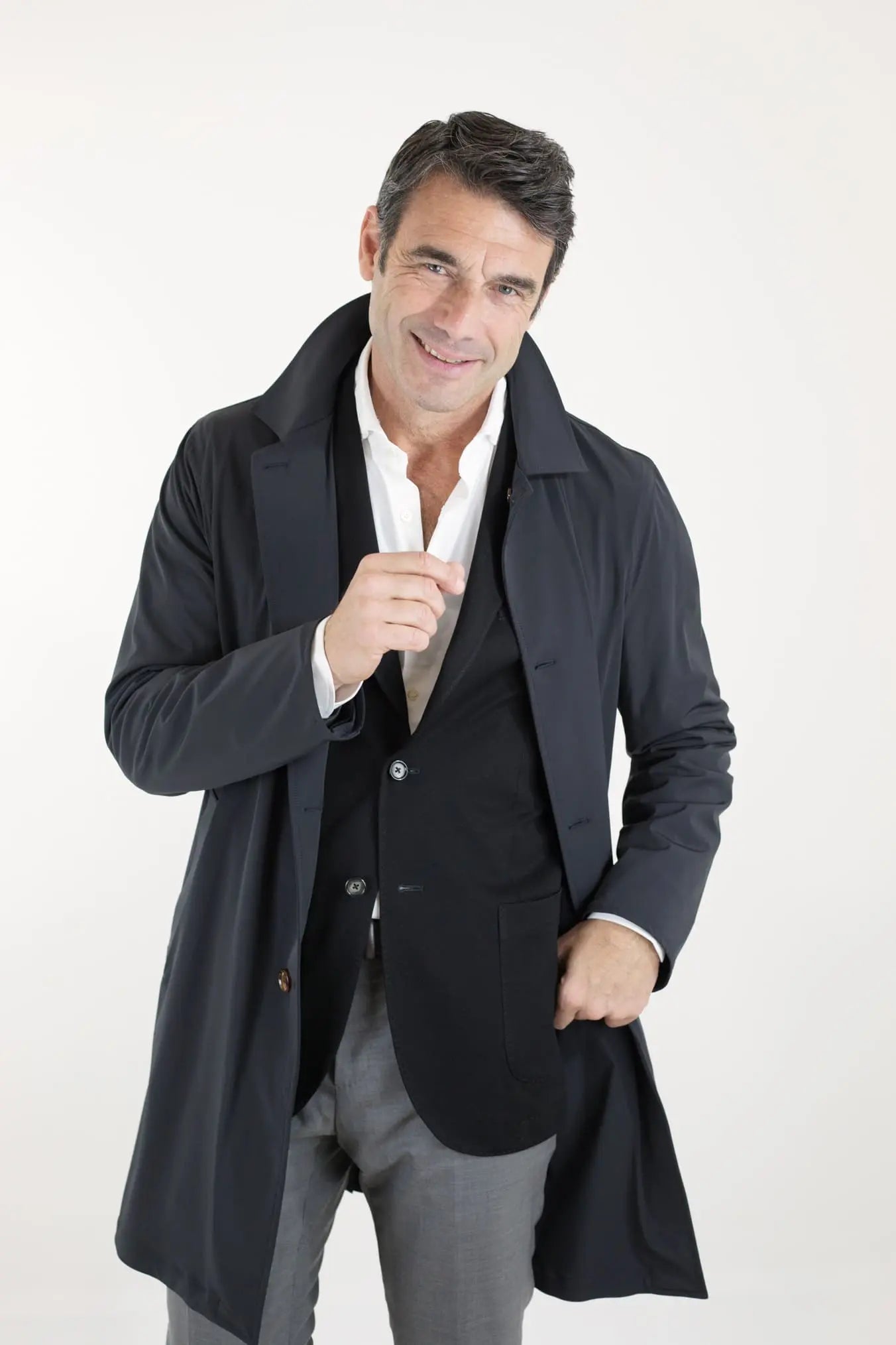 KIRED Soprabito Impermeabile Reversibile Nero KIRED