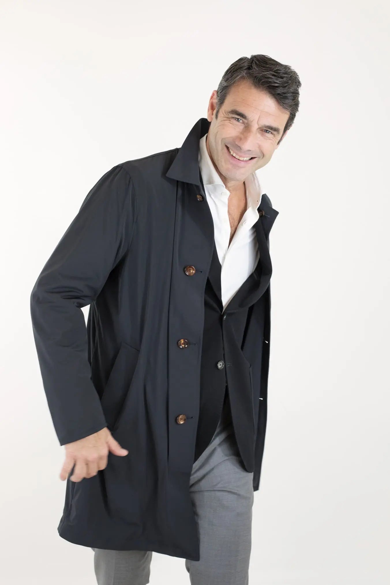 KIRED Soprabito Impermeabile Reversibile Nero KIRED