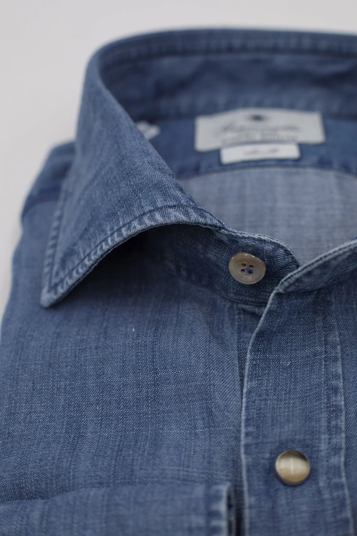 GIANNETTO PORTOFINO Camicia Denim Medio COMFORT FIT - Guarino Store