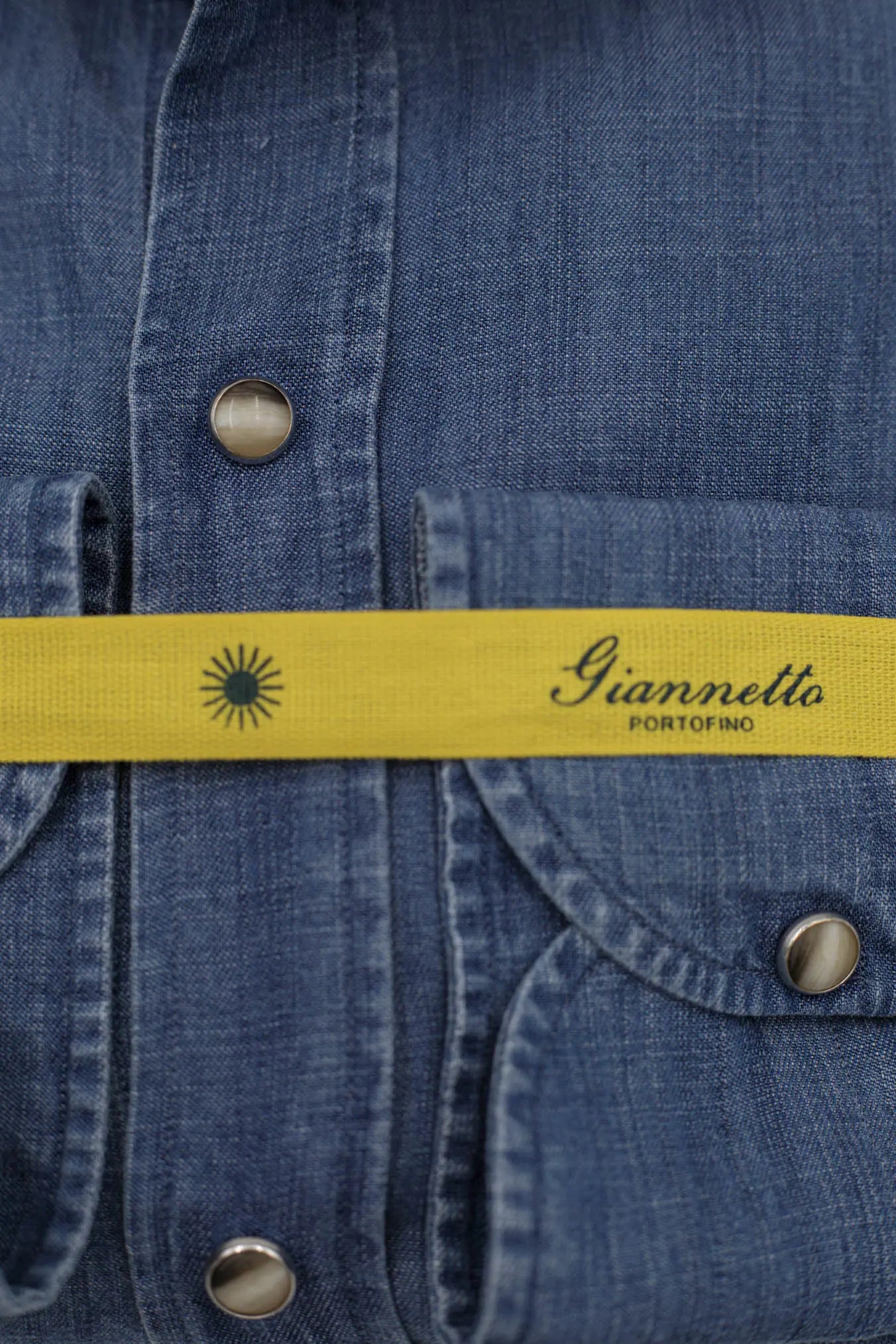 GIANNETTO PORTOFINO Camicia Denim Medio SLIM FIT - Guarino Store