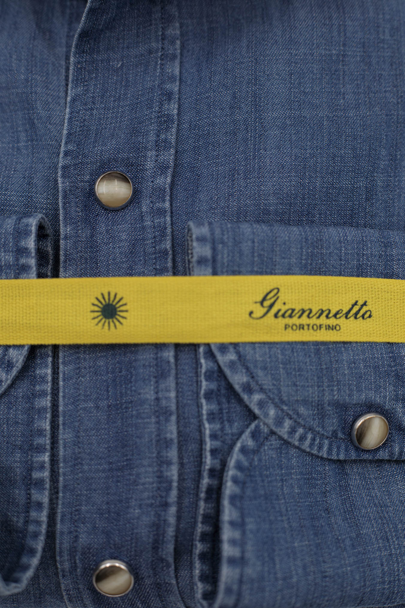GIANNETTO PORTOFINO Camicia Denim Medio COMFORT FIT - Guarino Store