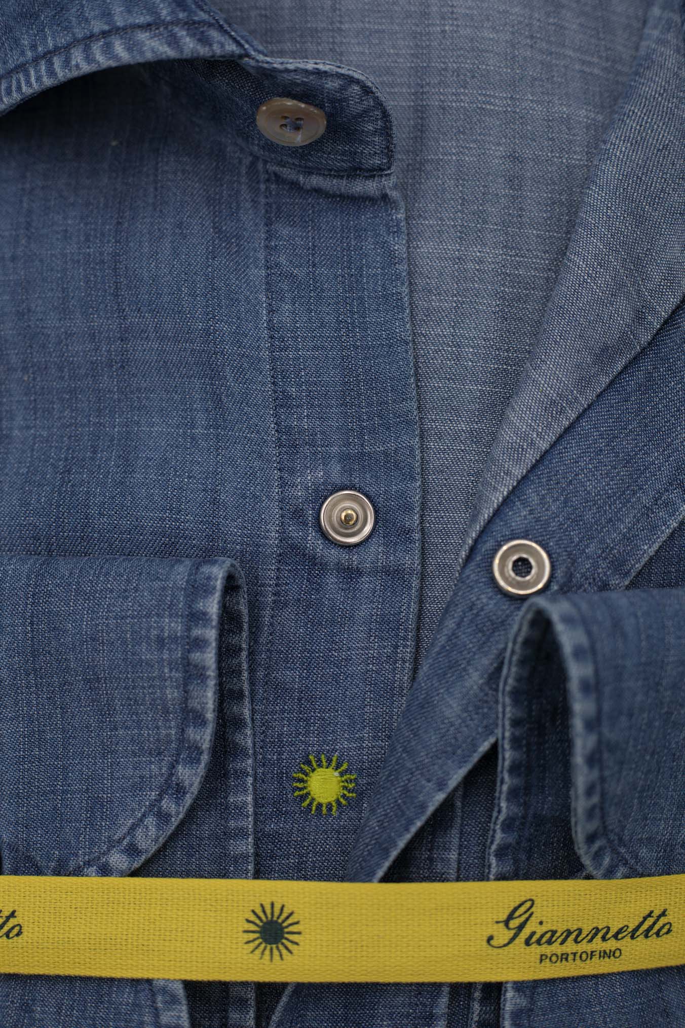 GIANNETTO PORTOFINO Camicia Denim Medio SLIM FIT - Guarino Store