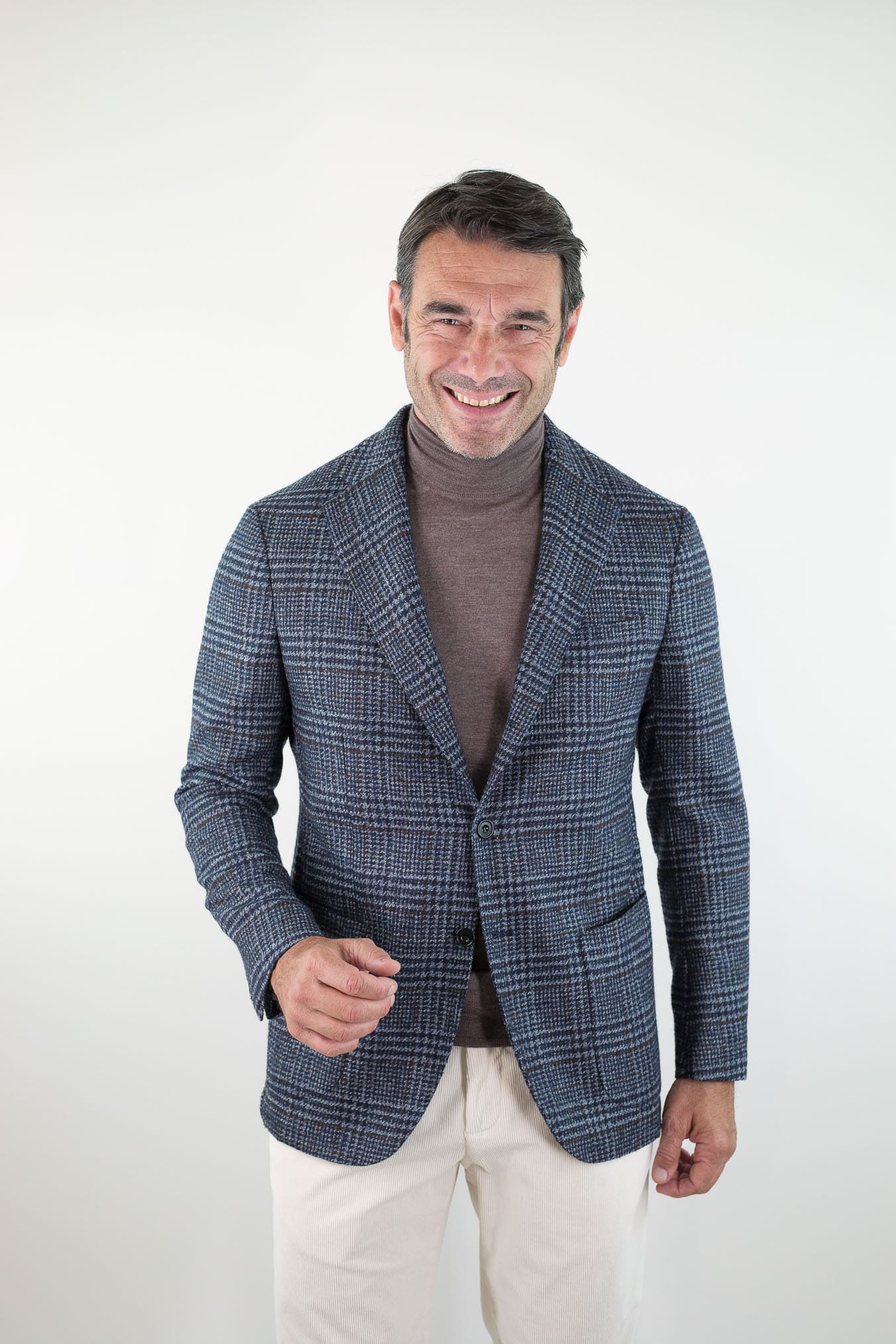 SARTORIO Giacca Galles Sartorio Blu Riga Marrone