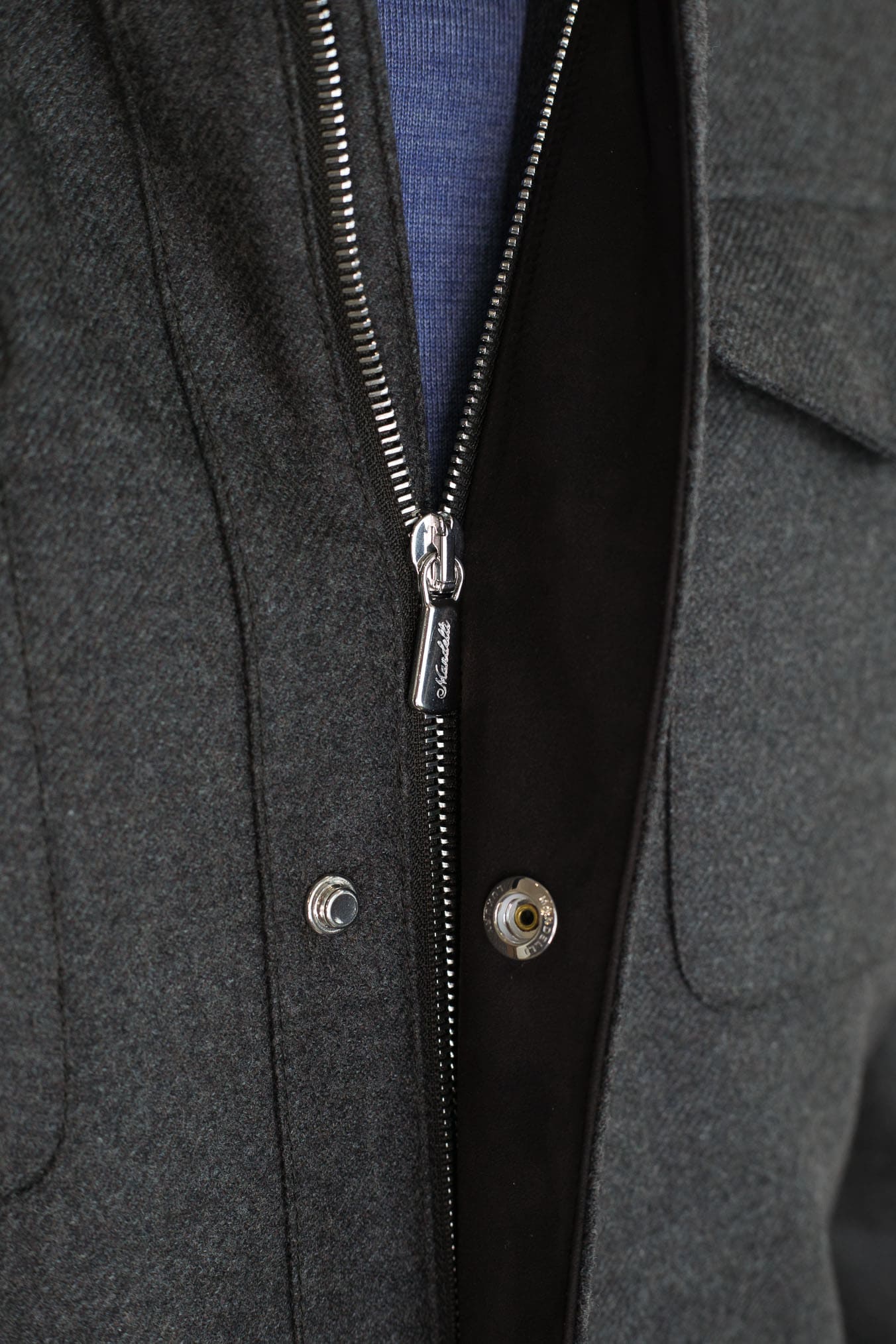 MANDELLI Field Jacket Lana Cashmere Testa Moro