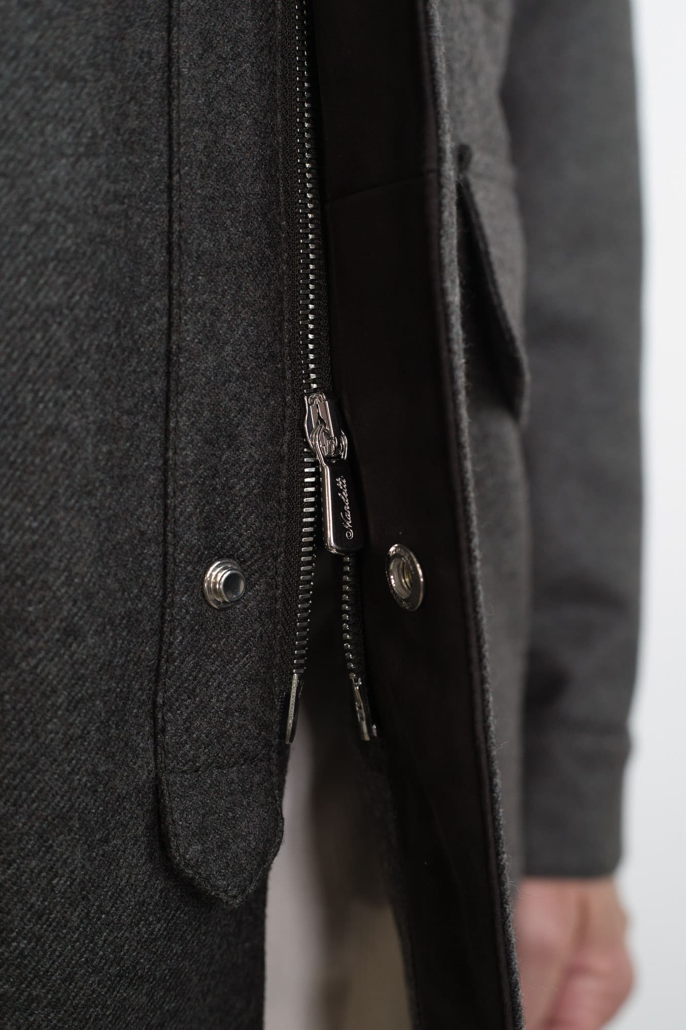 MANDELLI Field Jacket Lana Cashmere Testa Moro