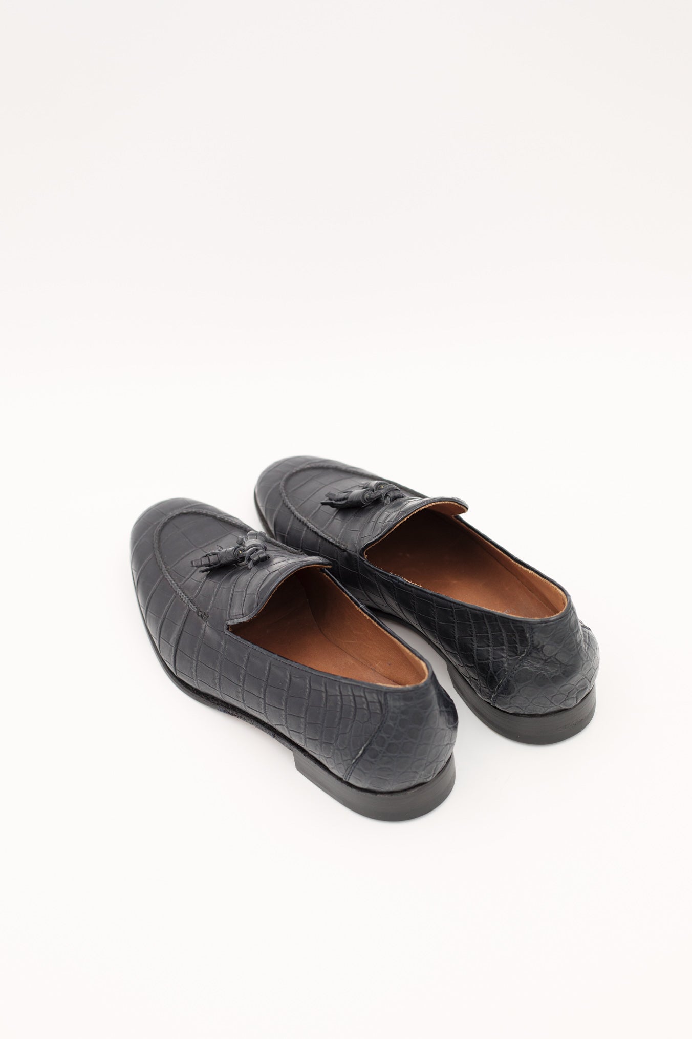 Mocassini in Coccodrillo Opaco Blu - Guarino Store