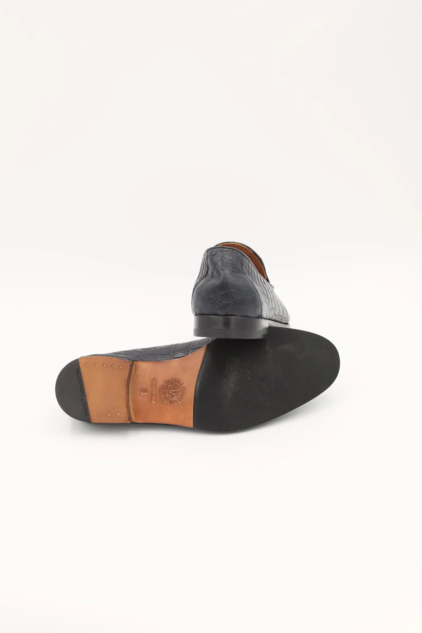 Mocassini in Coccodrillo Opaco Blu - Guarino Store