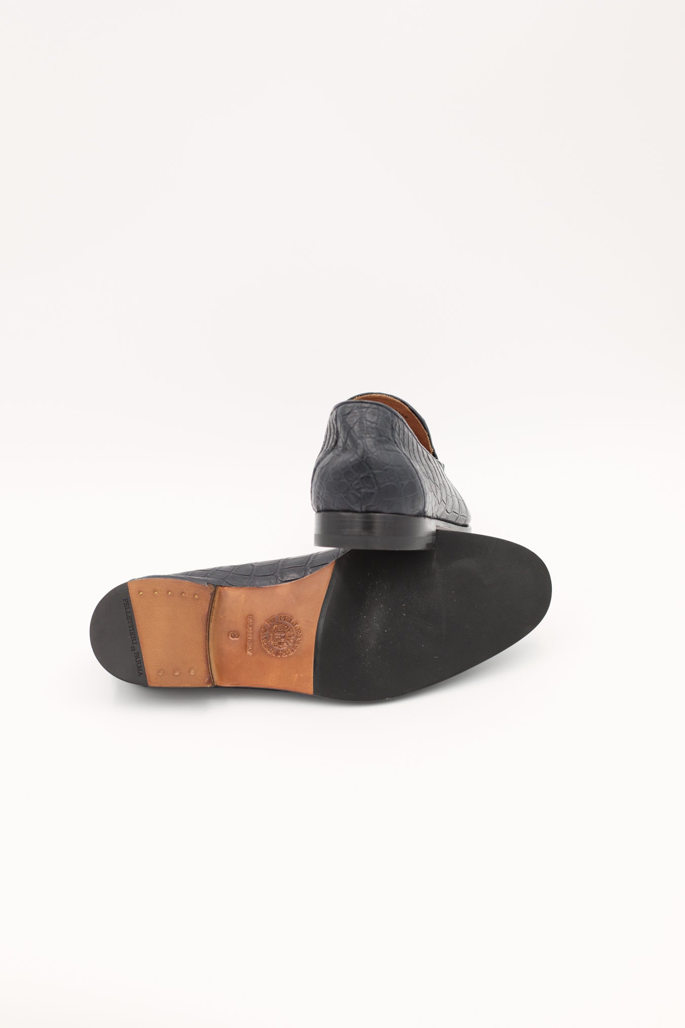 Mocassini in Coccodrillo Opaco Blu - Guarino Store