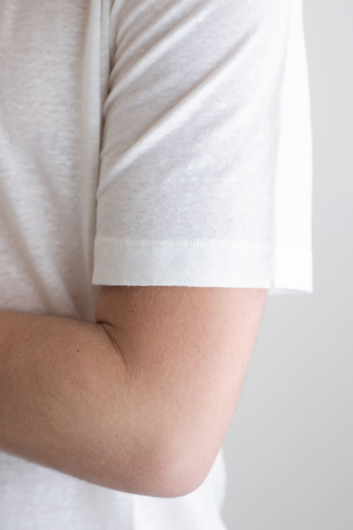 GUARINO Polo Coreana MC Jersey Lino Bianco - Guarino Store