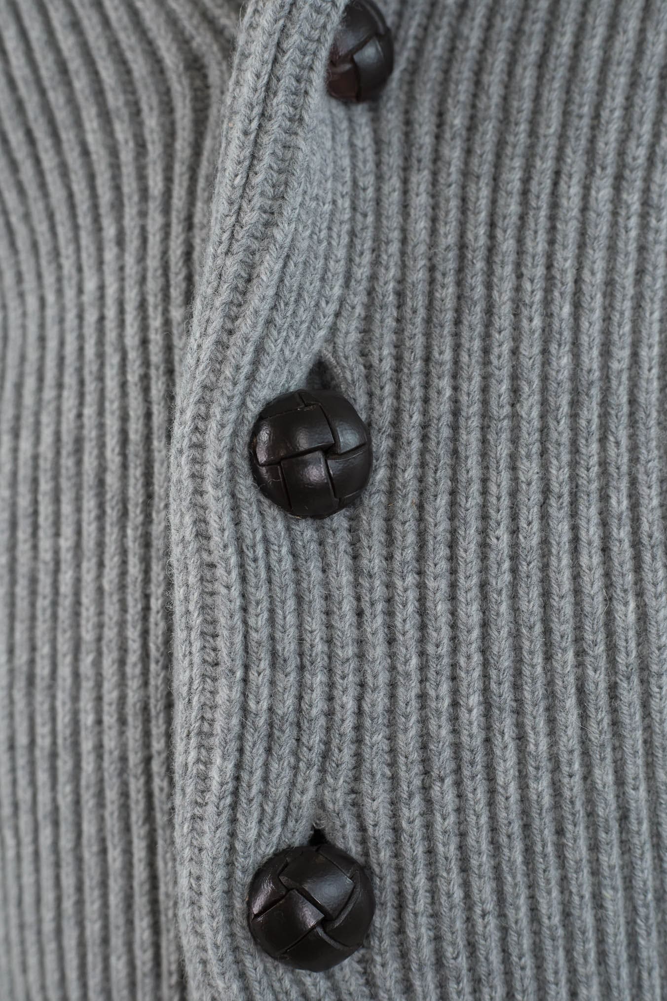 Cardigan Lana e Cashmere Grigio Chiaro