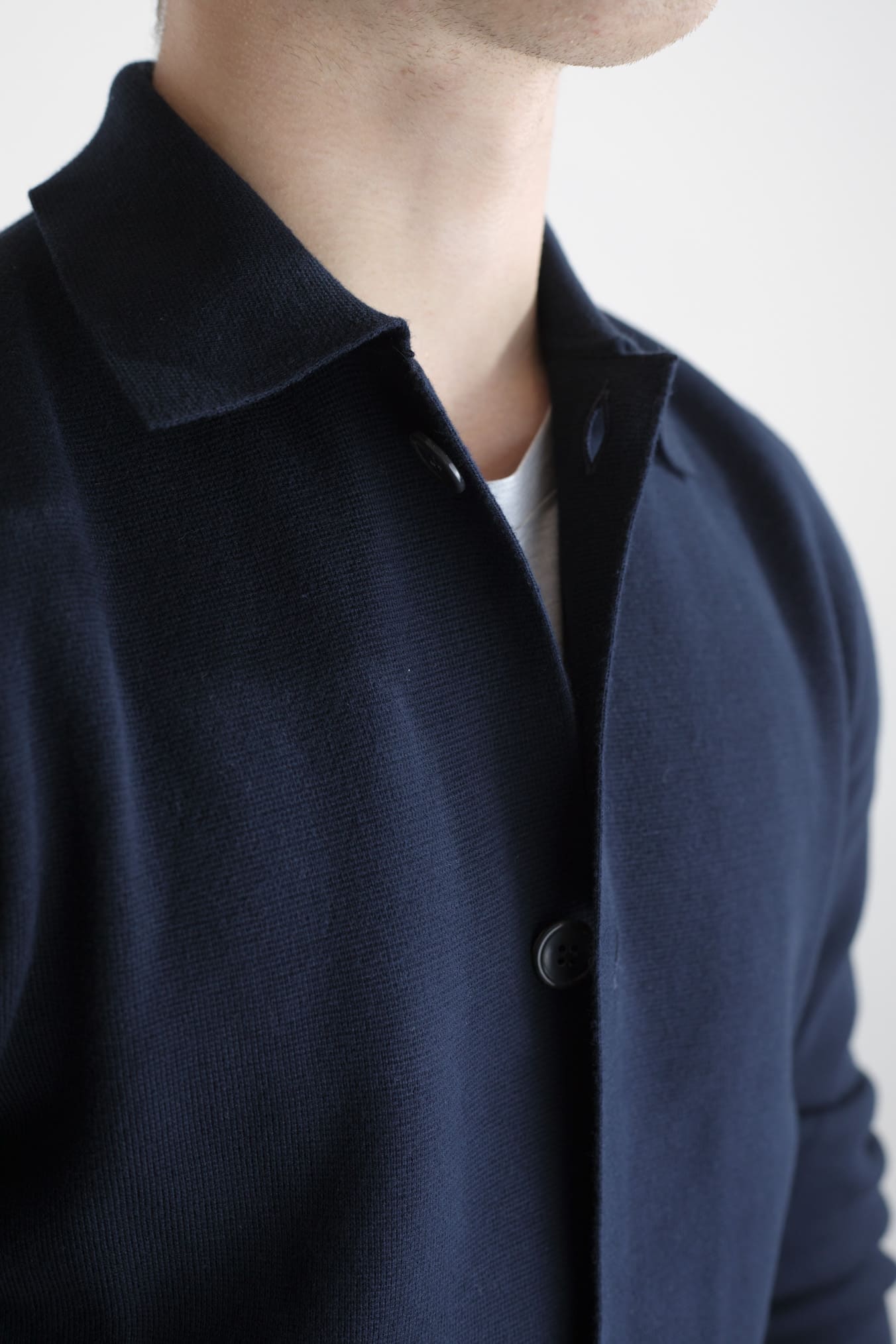 Giacca Maglia Jersey Cotone Blu Scuro - Guarino Store