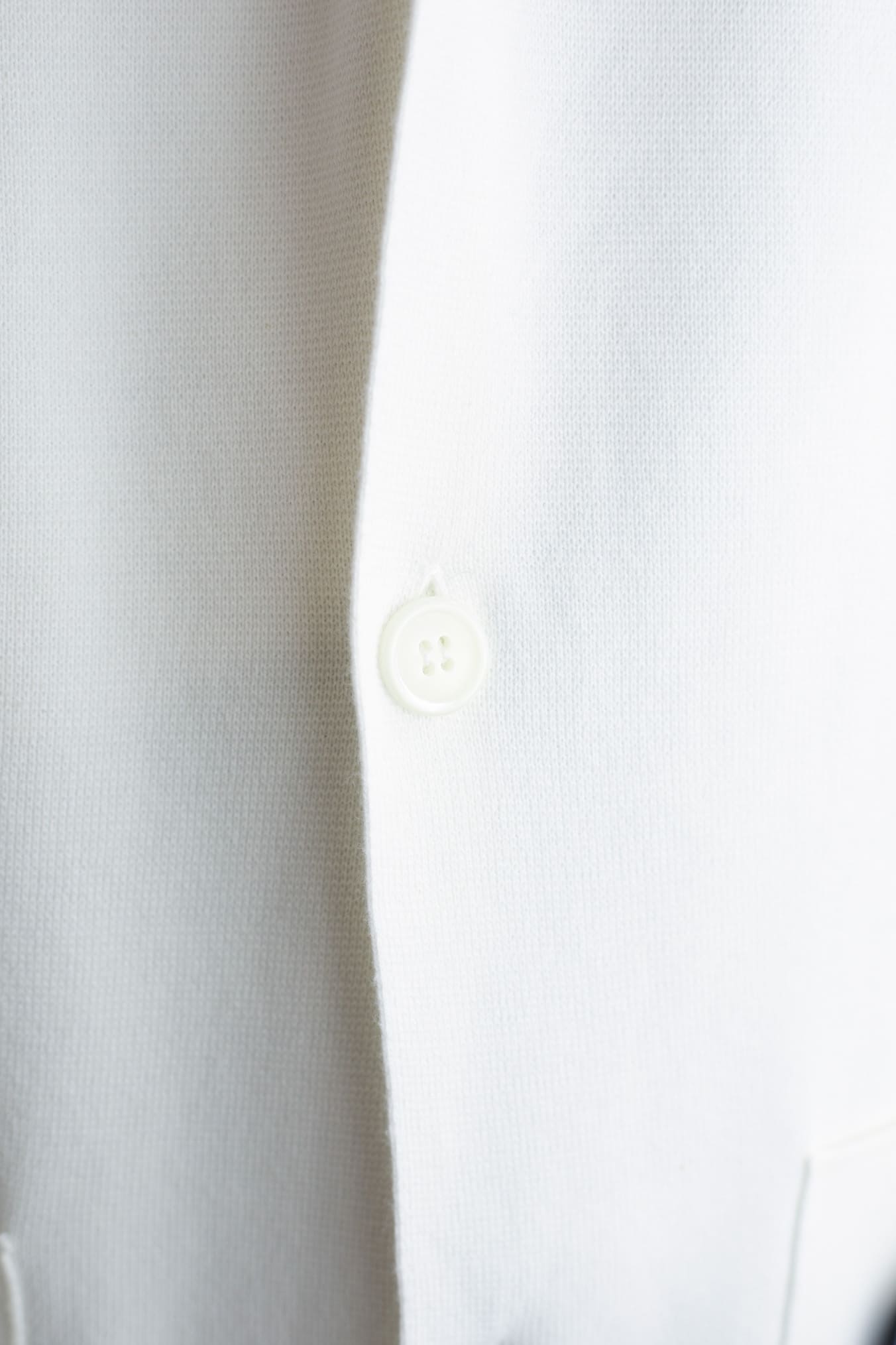 Giacca Maglia Jersey Cotone Bianco