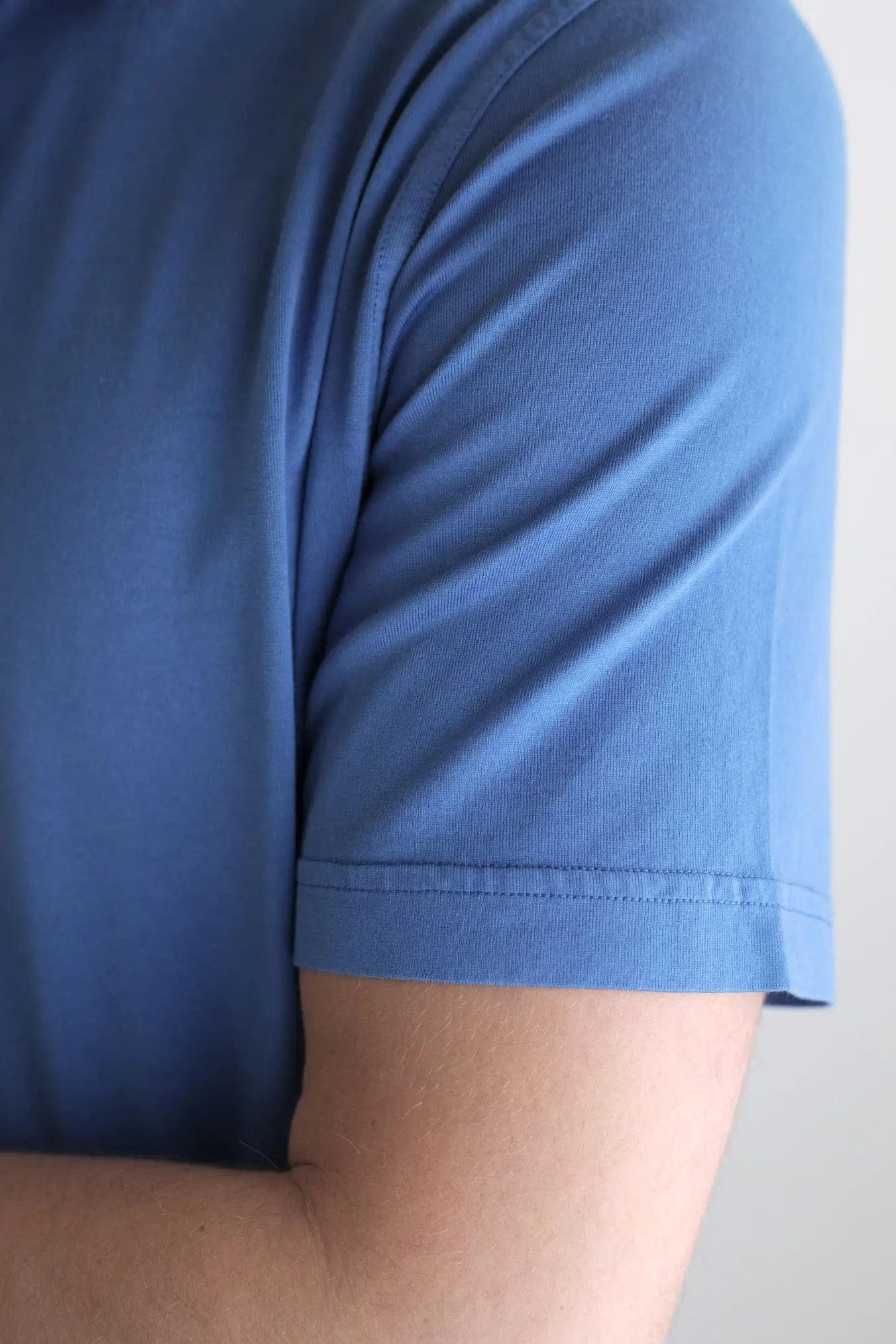 FEDELI Polo MM Cotone Organico Giza Frosted Blu Ceruleo - Guarino Store