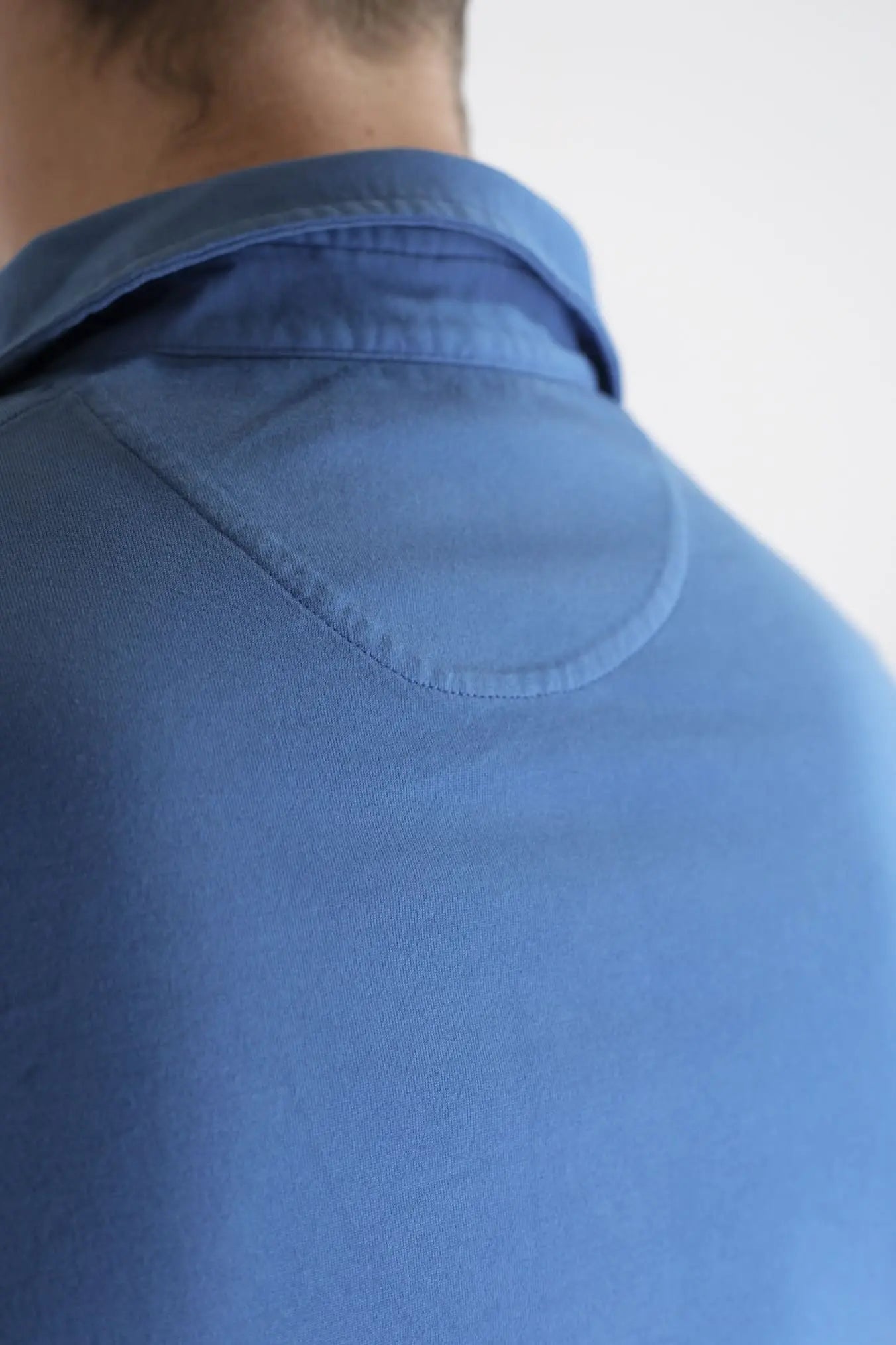 FEDELI Polo MM Cotone Organico Giza Frosted Blu Ceruleo - Guarino Store