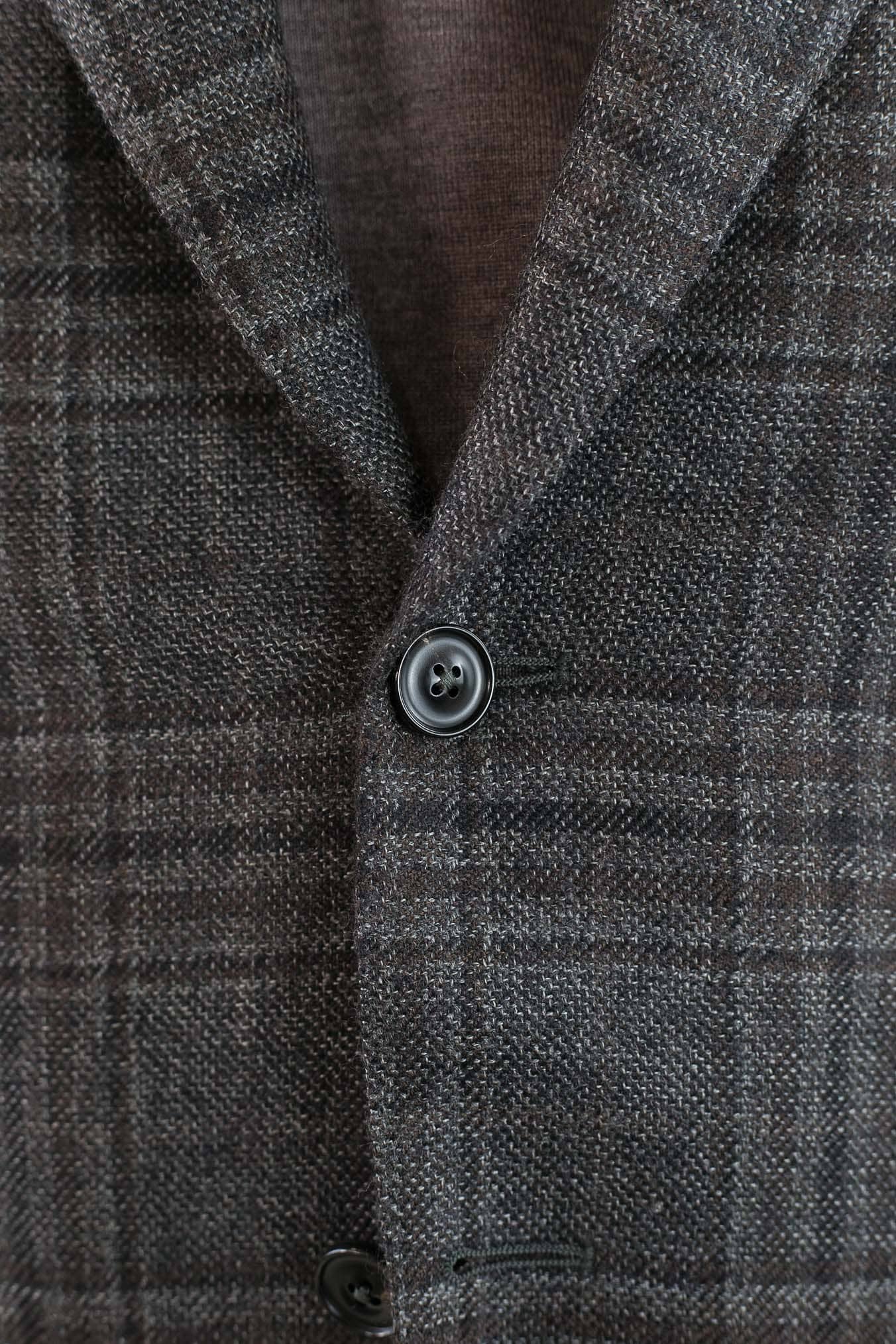 Giacca Check in Cashmere Marrone CANALI