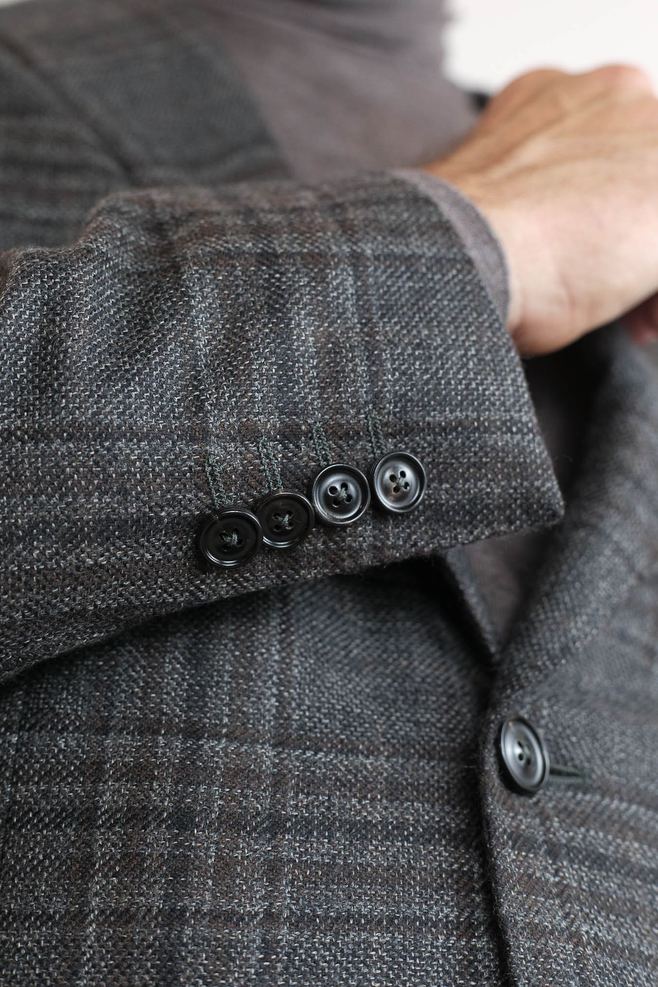 Giacca Check in Cashmere Marrone CANALI