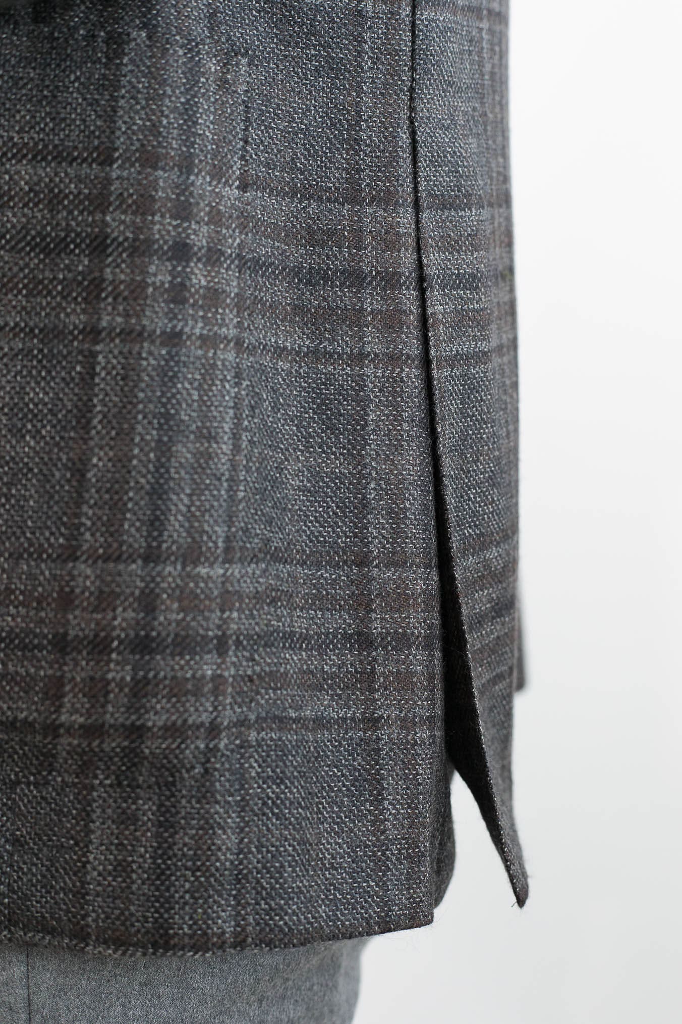 Giacca Check in Cashmere Marrone CANALI