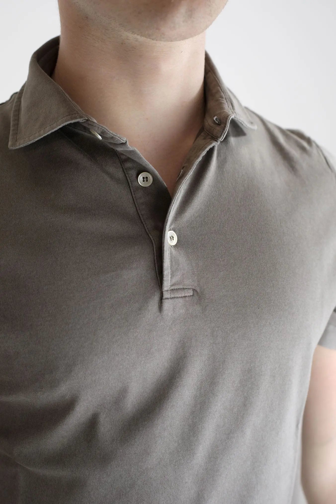 FEDELI Polo MM Cotone Organico Giza Frosted Marrone - Guarino Store