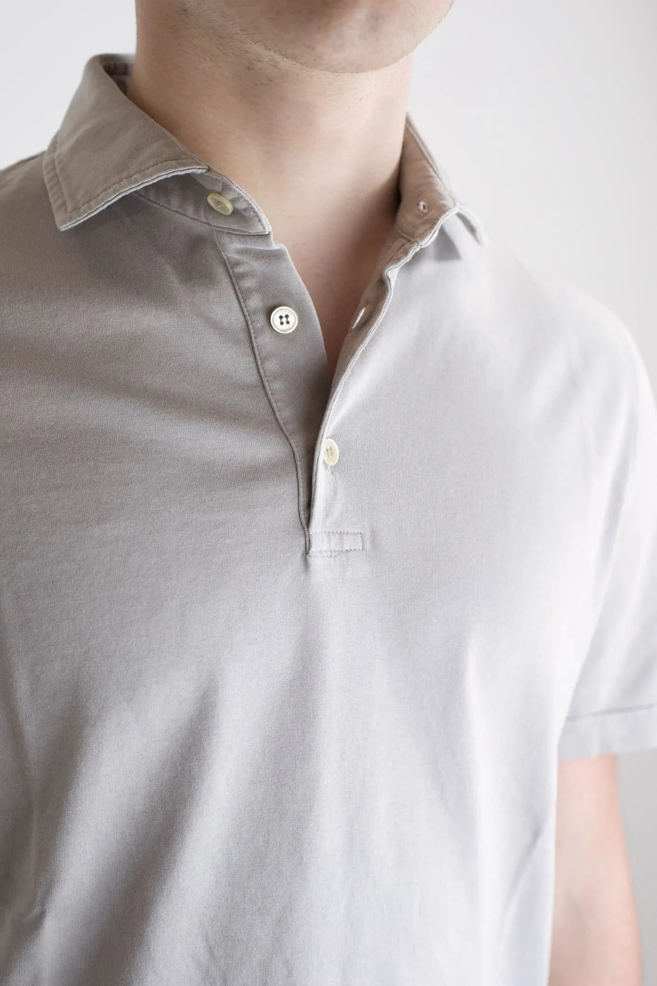 FEDELI Polo MM Cotone Organico Giza Frosted Beige - Guarino Store