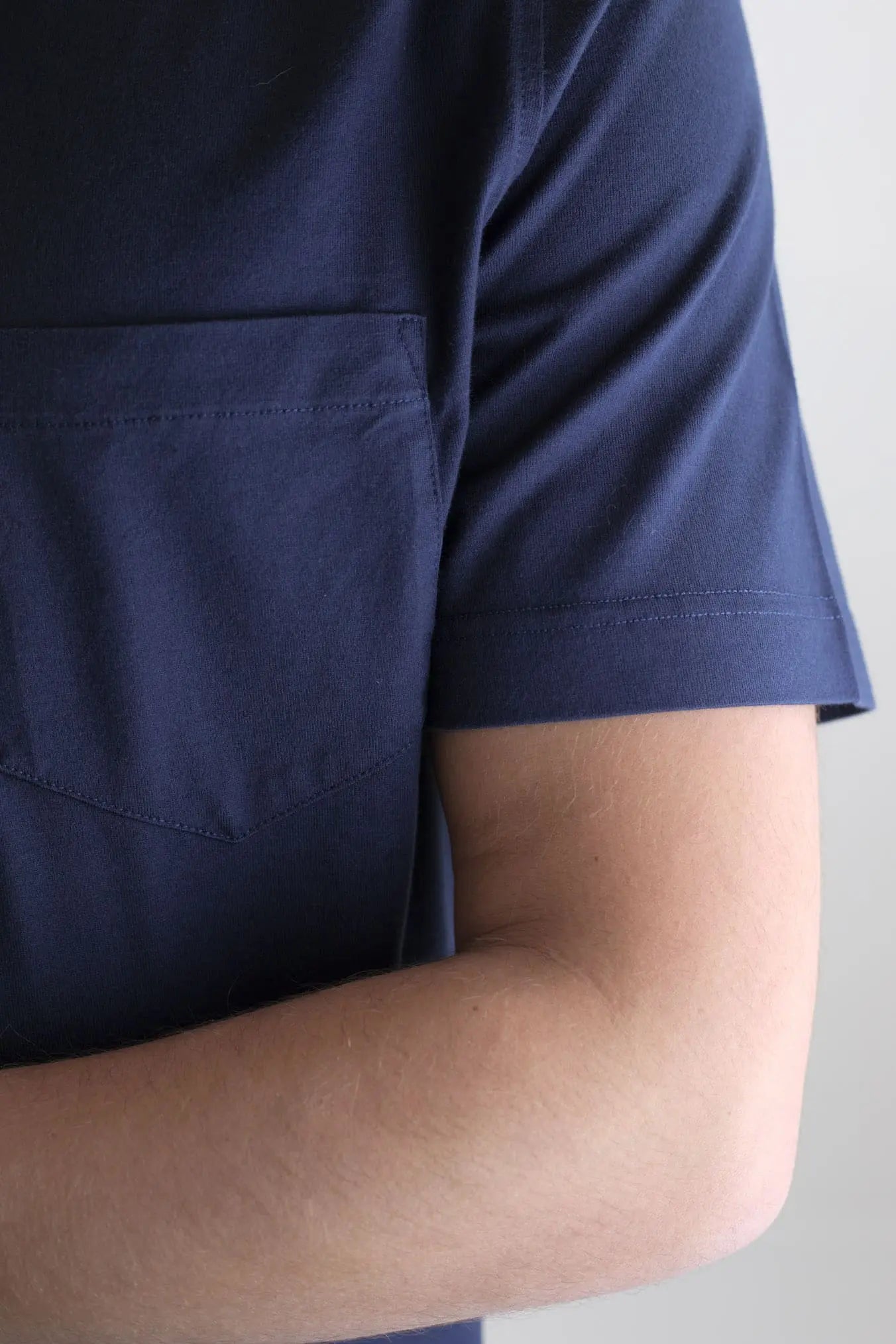 Polo T-Shirt Crew Jersey Cotone Blu Navy SEASE