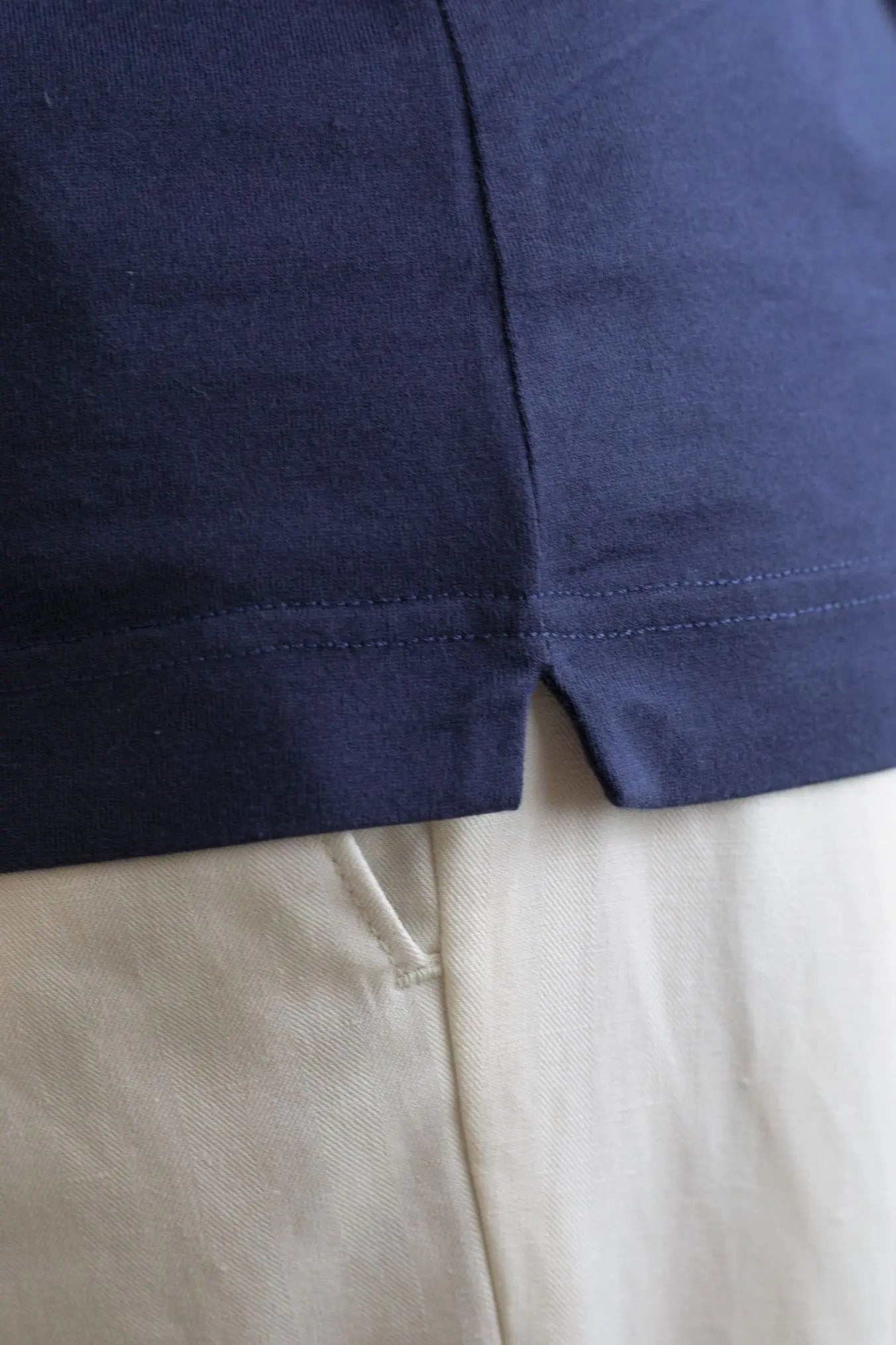 Polo T-Shirt Crew Jersey Cotone Blu Navy SEASE