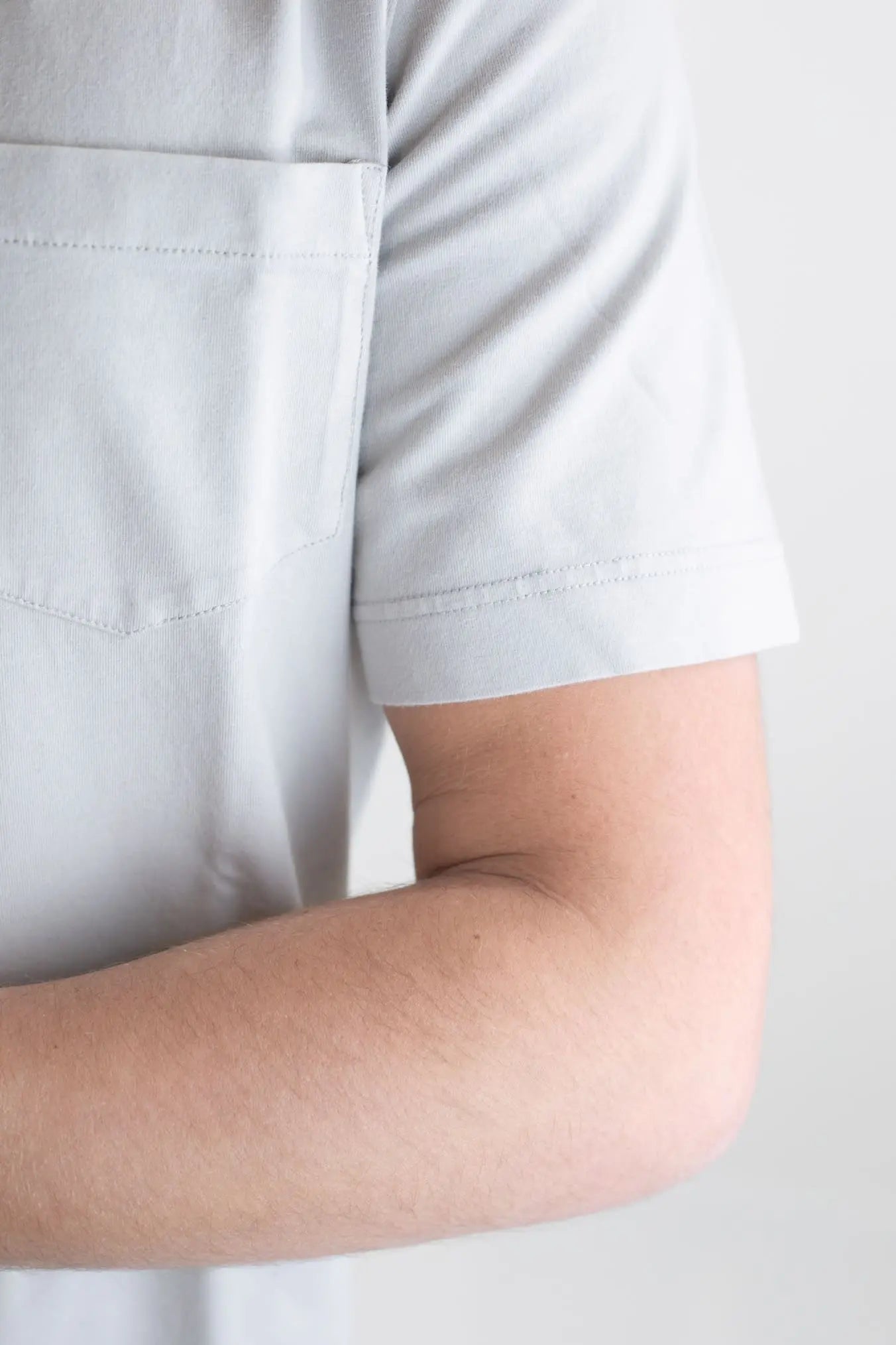Polo T-Shirt Crew Jersey Cotone Grigio Perla SEASE