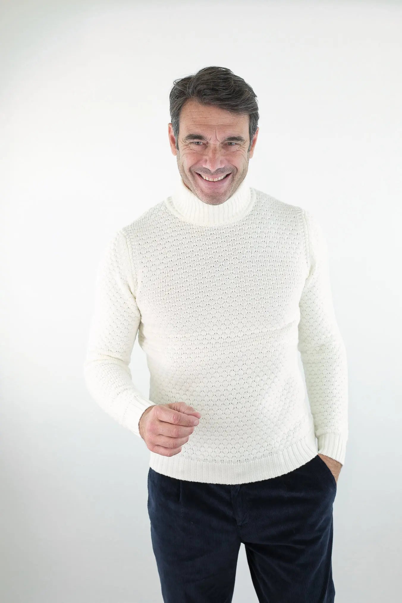 Dolcevita "Hubbel" Nido D'Ape Merinos Bianco RAKKI'