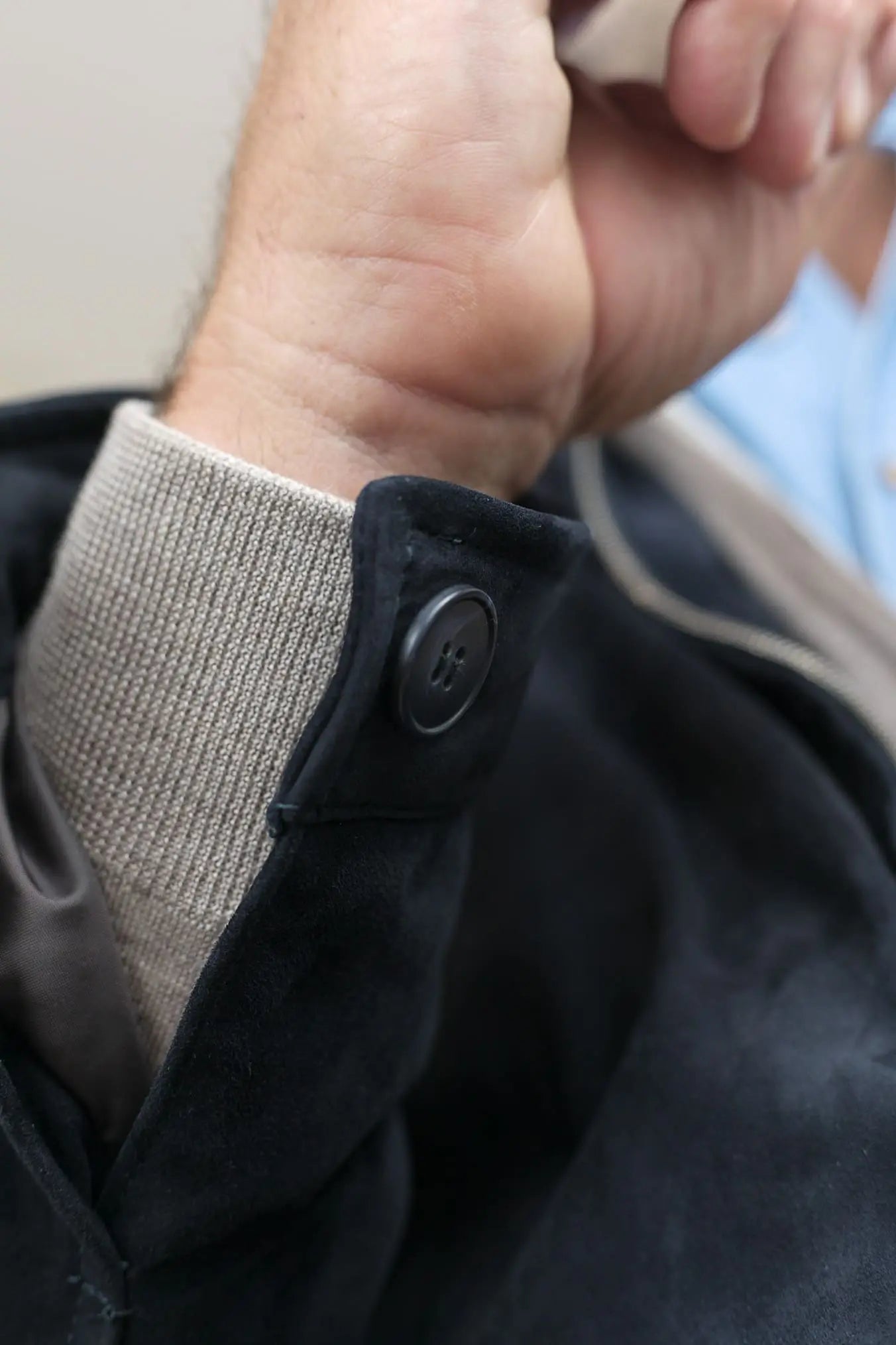 Giubbino Suede Blu CONTRASTWAY