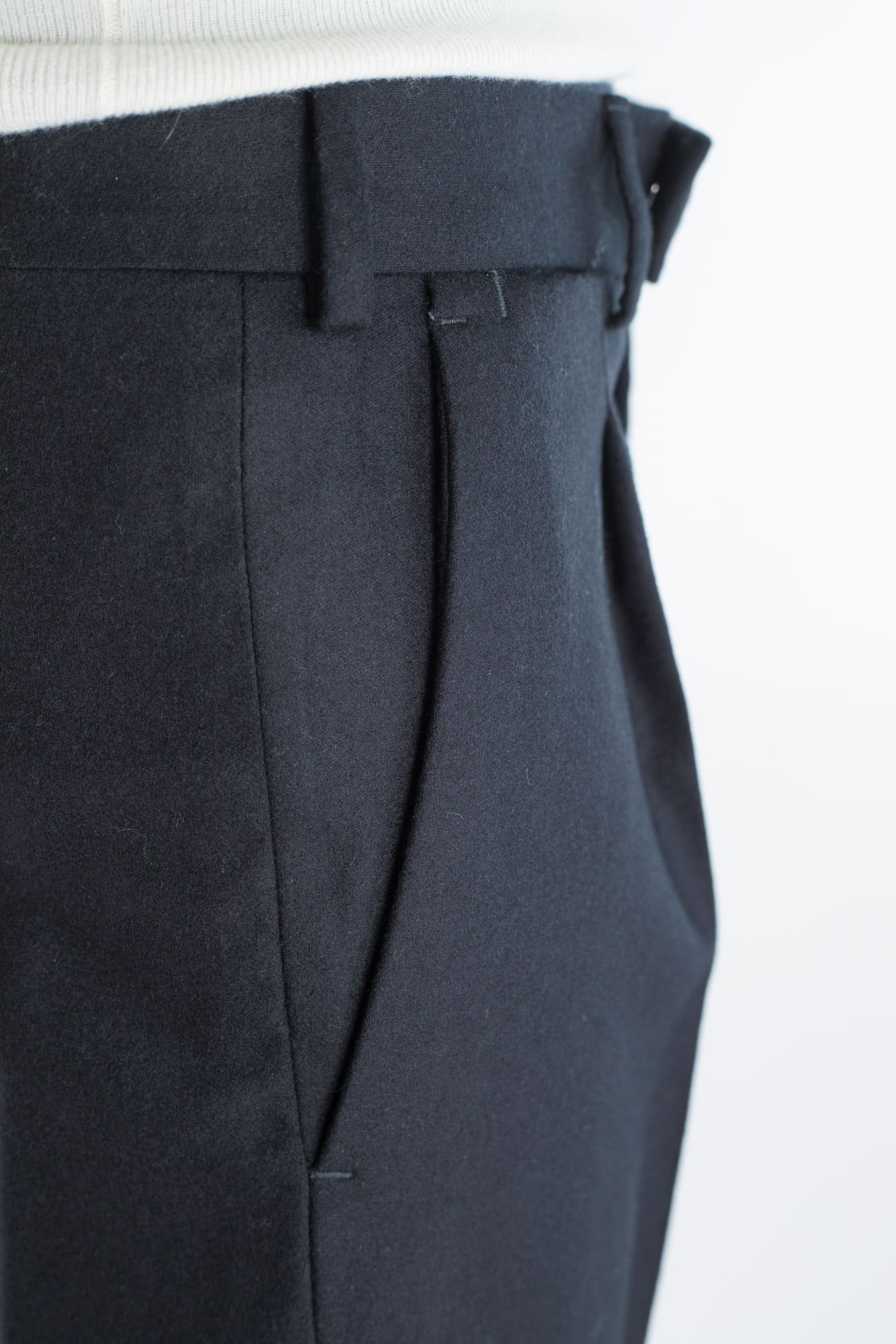 Pantaloni "Edge Rebel" Lana Cashmere Nero - Guarino Store