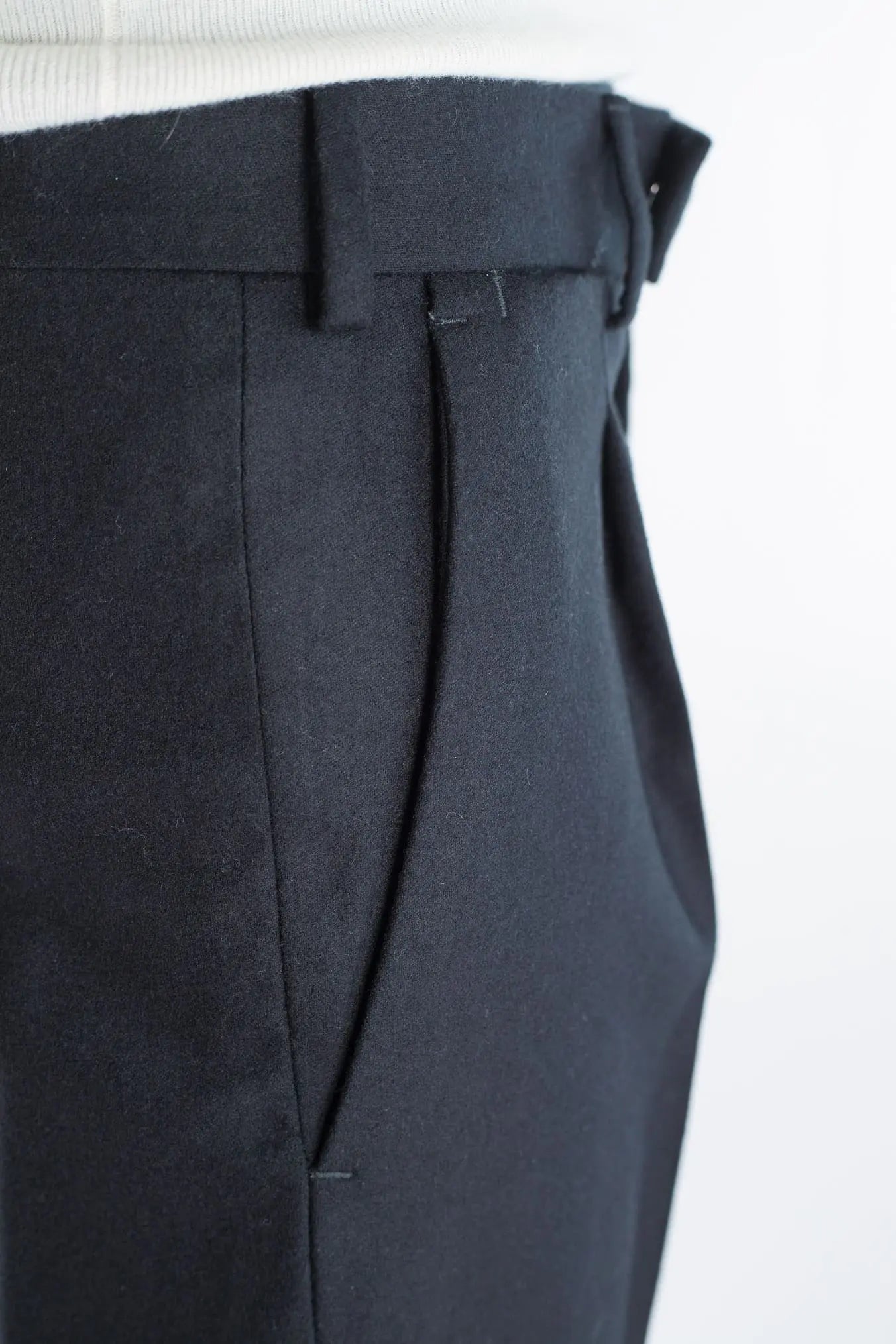 Pantaloni "Edge Rebel" Lana Cashmere Nero - Guarino Store