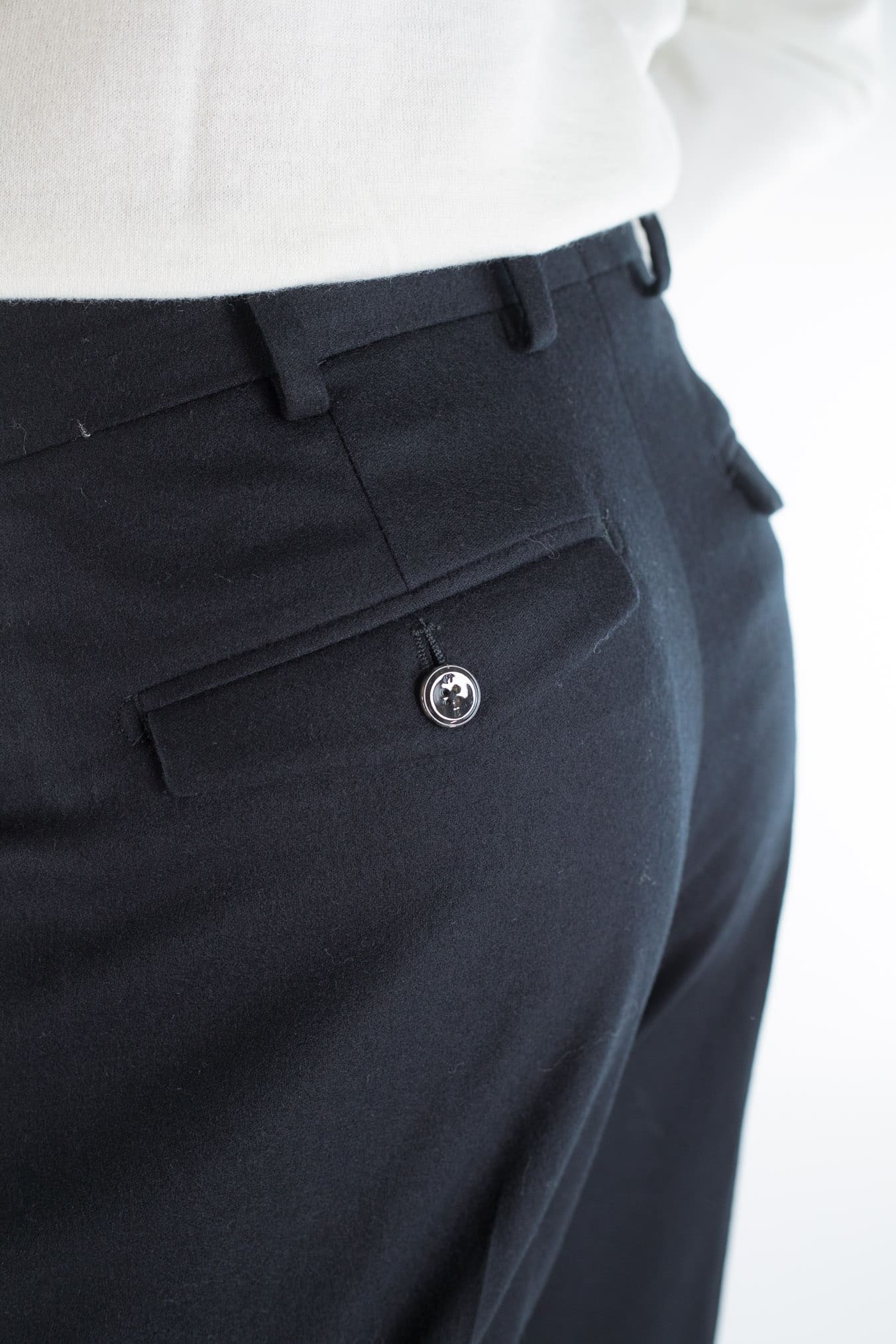 Pantaloni "Edge Rebel" Lana Cashmere Nero - Guarino Store