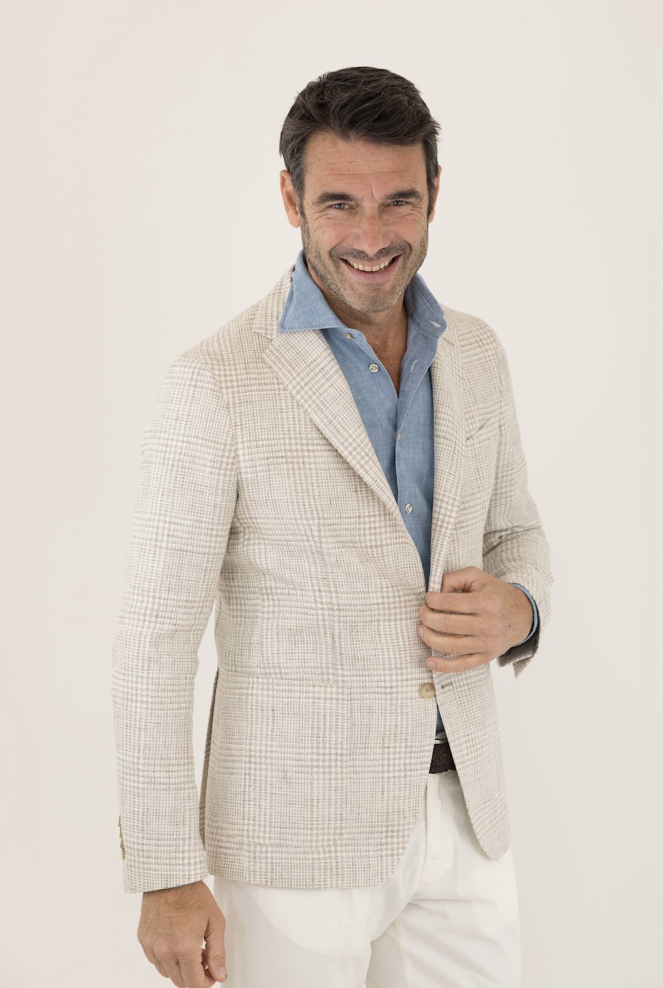 TAGLIATORE Giacca Galles Seta Lino Beige - Guarino Store