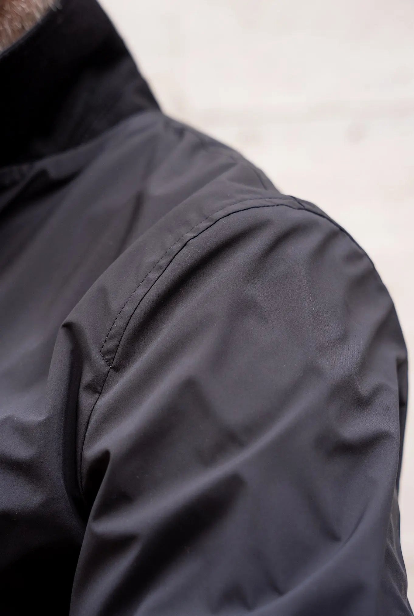 Giubbino Reversibile tessuto Loro Piana Nylon e Cashmere Nero - Guarino Store