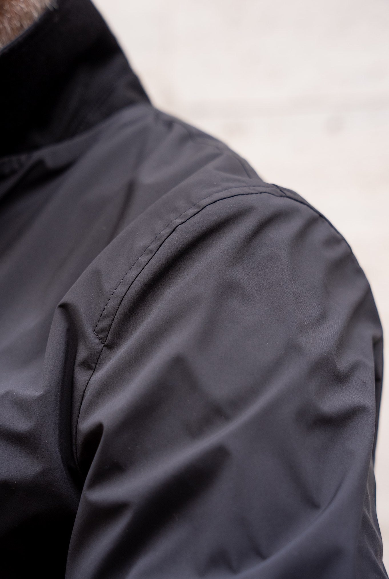 Giubbino Reversibile tessuto Loro Piana Nylon e Cashmere Nero - Guarino Store