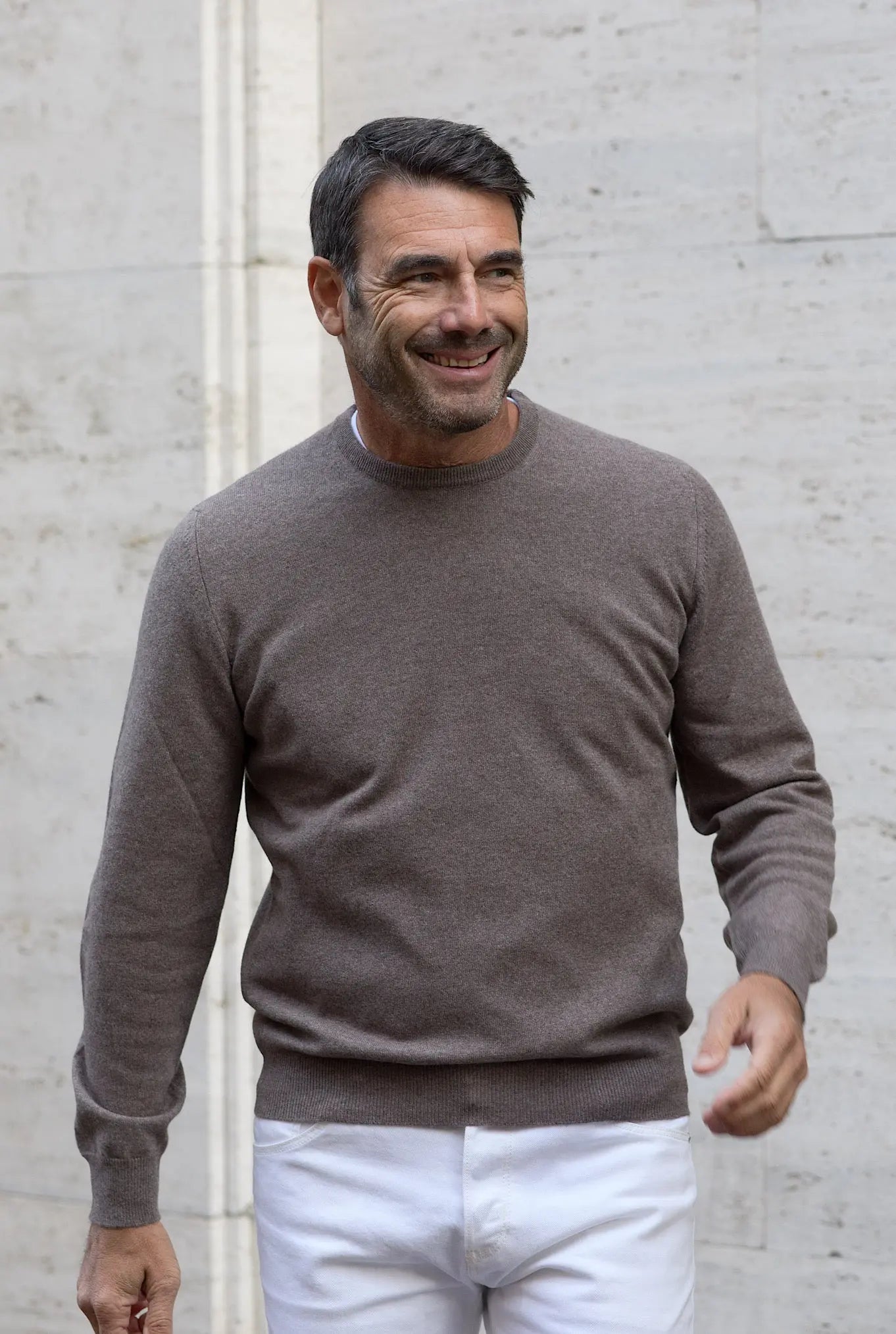 Girocollo Argentina Cashmere Tortora - Guarino Store