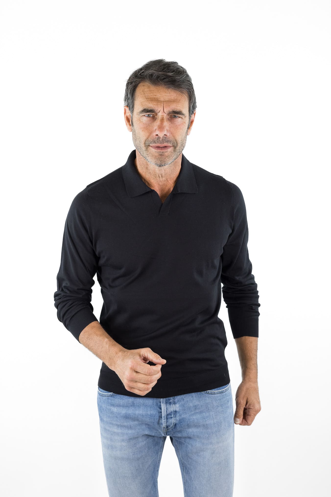 Polo Skipper Cotone Sea Island Nero