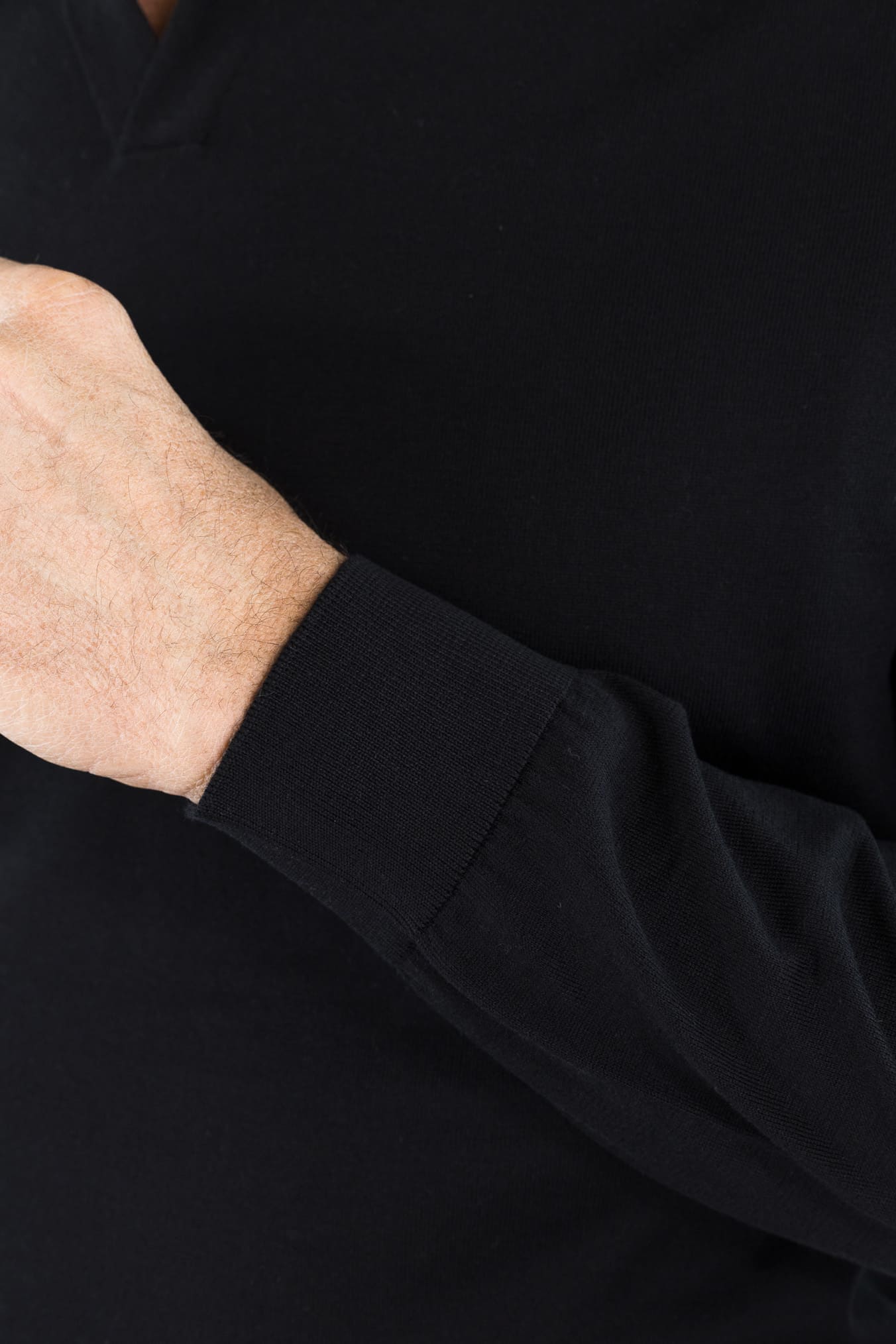 Polo Skipper Cotone Sea Island Nero