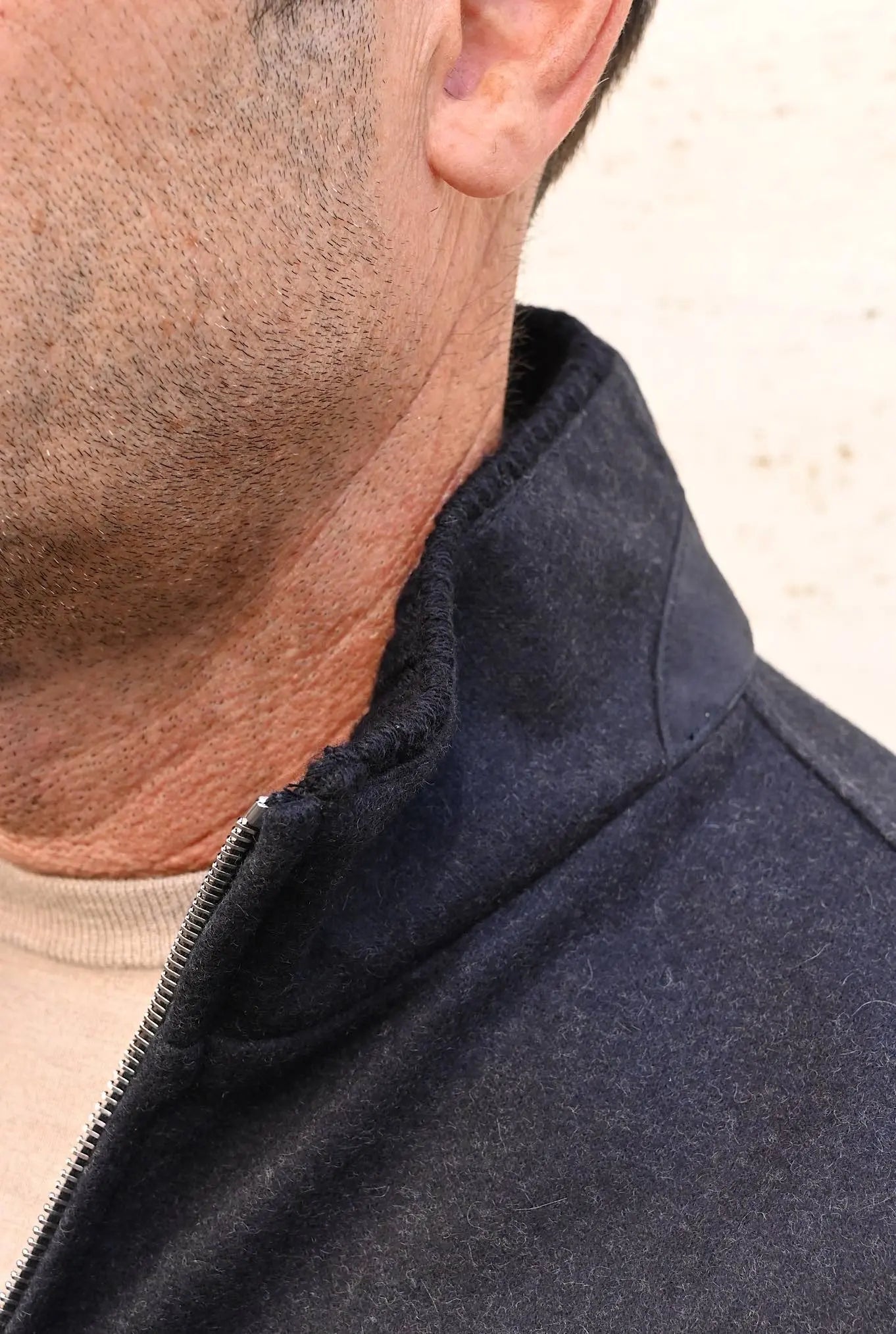 Giubbino in Jersey Cashmere Blu - Guarino Store
