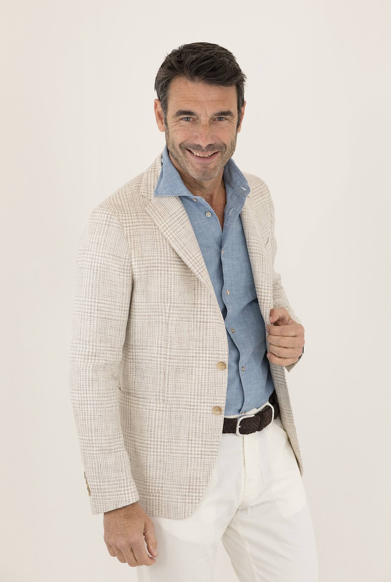 TAGLIATORE Giacca Galles Seta Lino Beige - Guarino Store